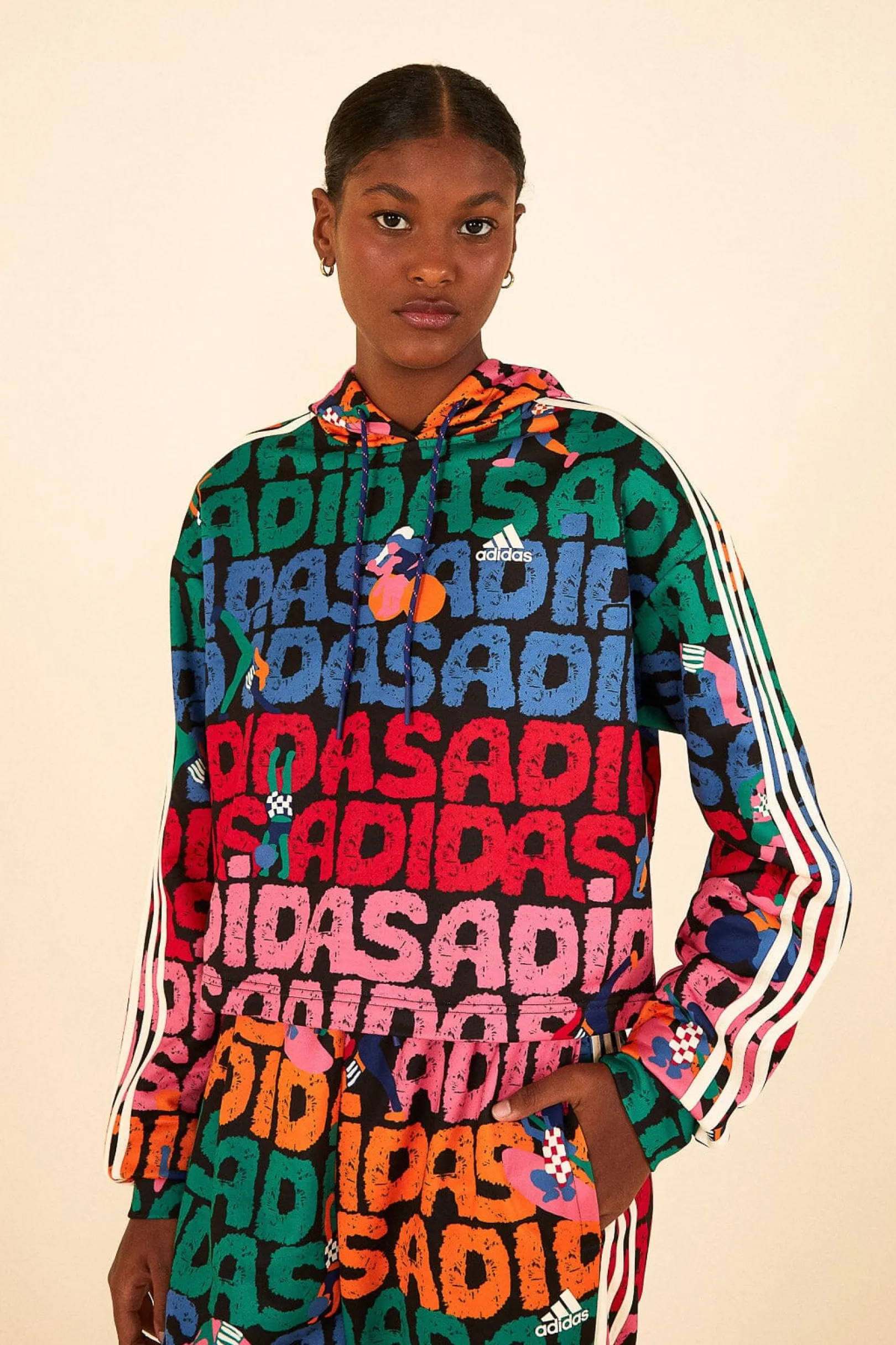 FARM Rio ADIDAS FARM HOODIE BLACK Hot