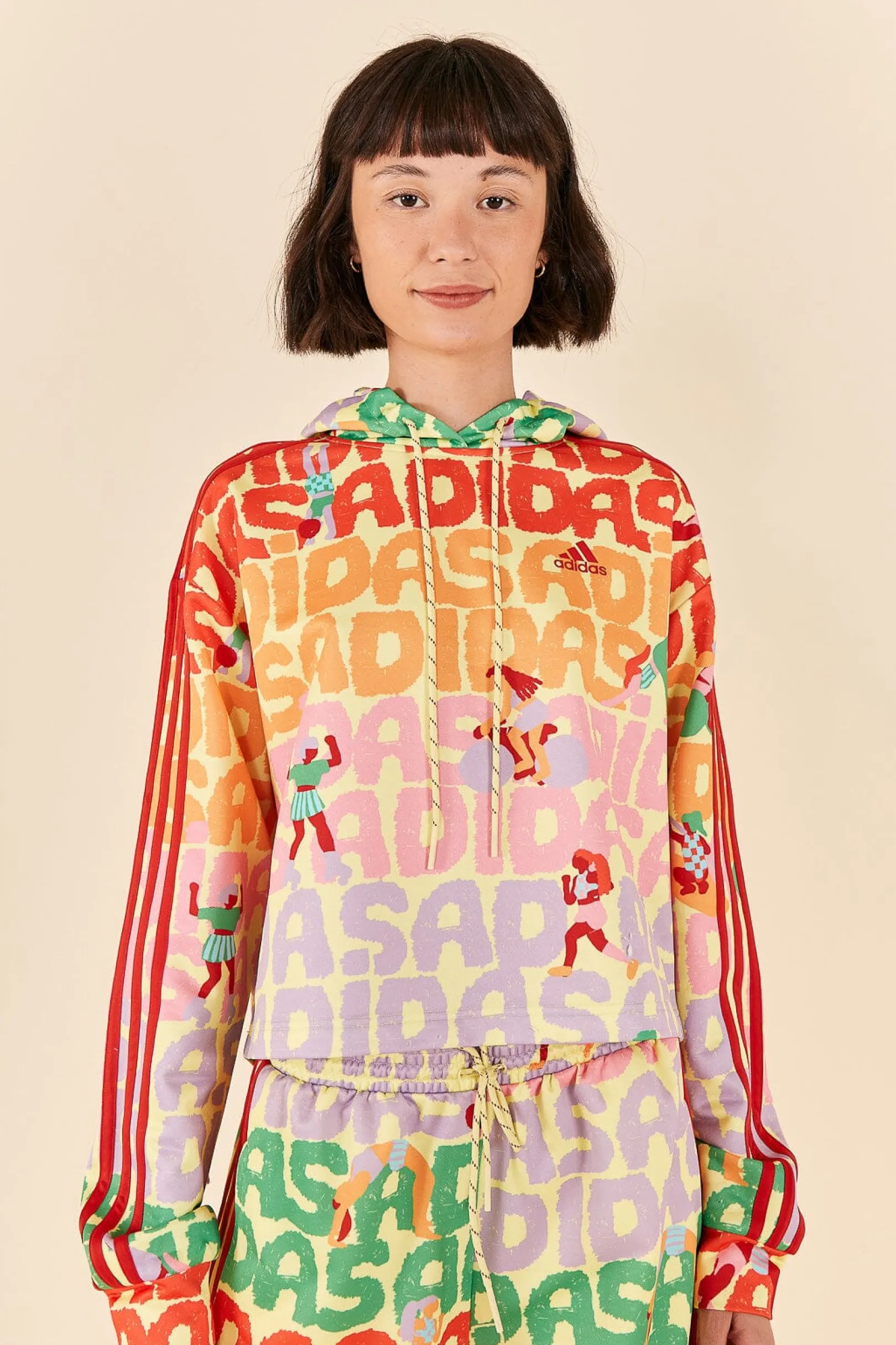 FARM Rio ADIDAS FARM HOODIE PEARL CITRINE Fashion