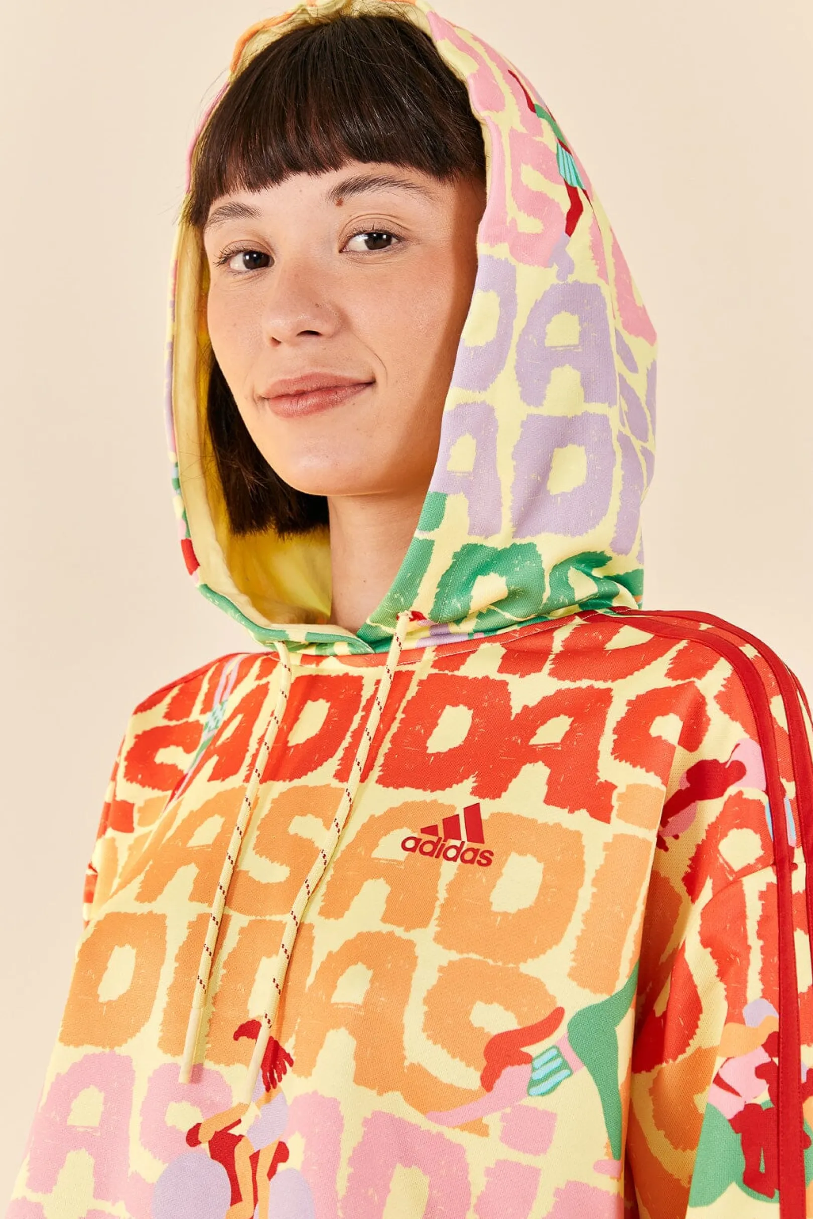 FARM Rio ADIDAS FARM HOODIE PEARL CITRINE Fashion