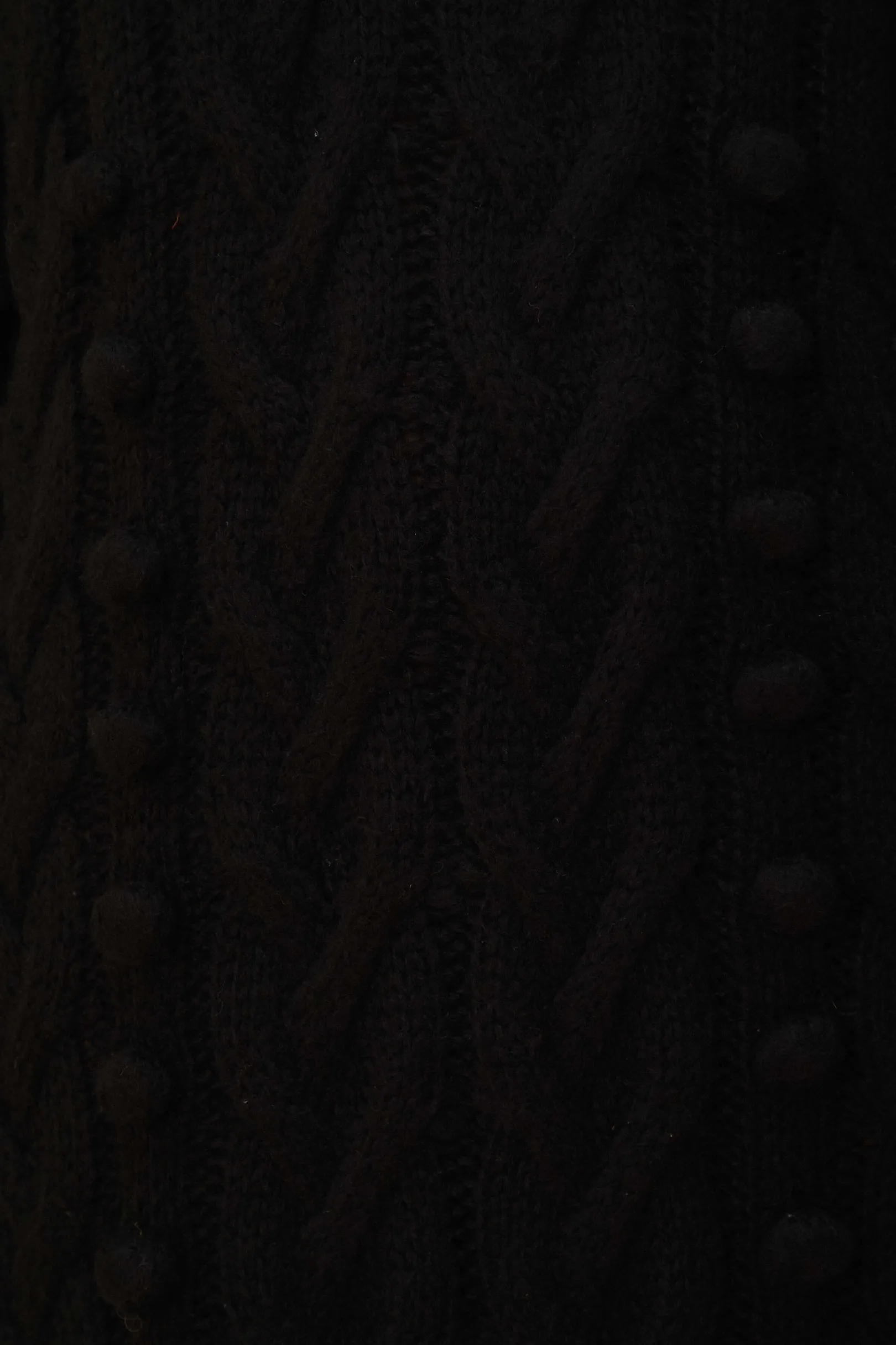 FARM Rio BLACK BRAIDED MIDI SWEATER DRESS Outlet