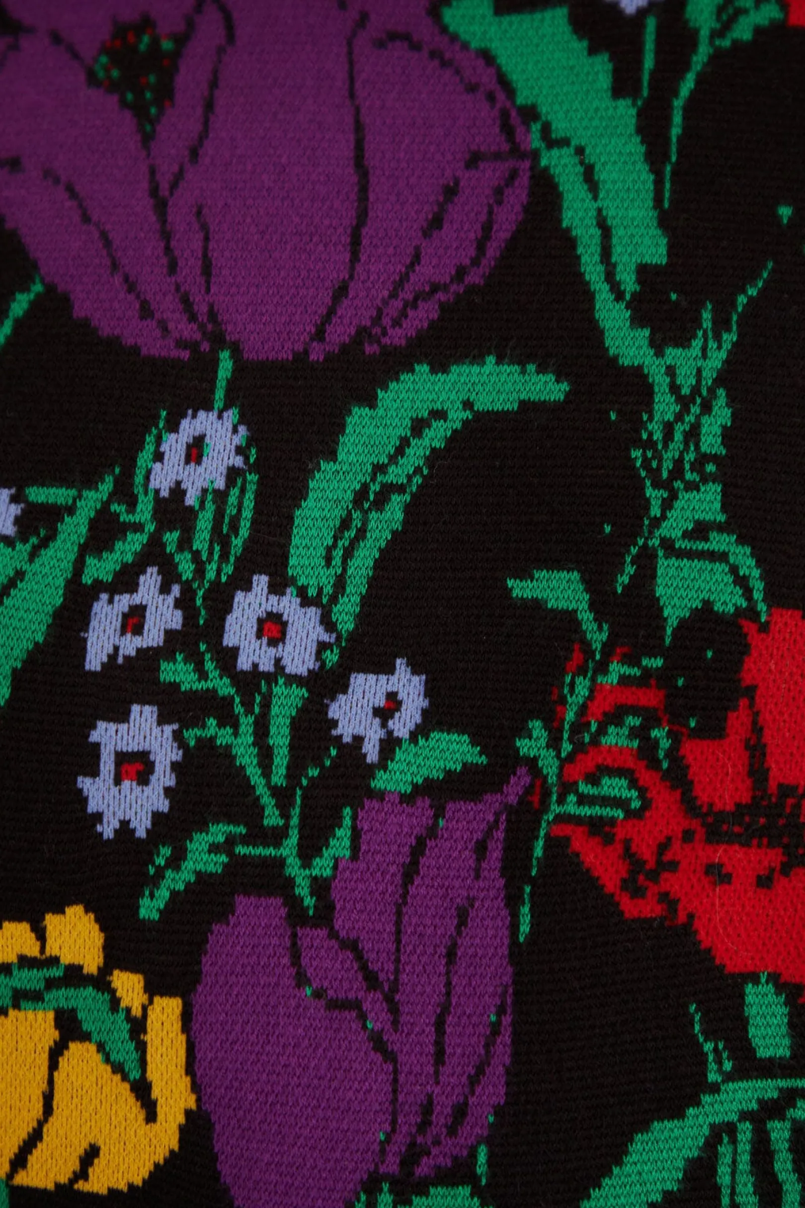 FARM Rio BLACK BUCOLIC GARDEN SWEATER DRESS Outlet