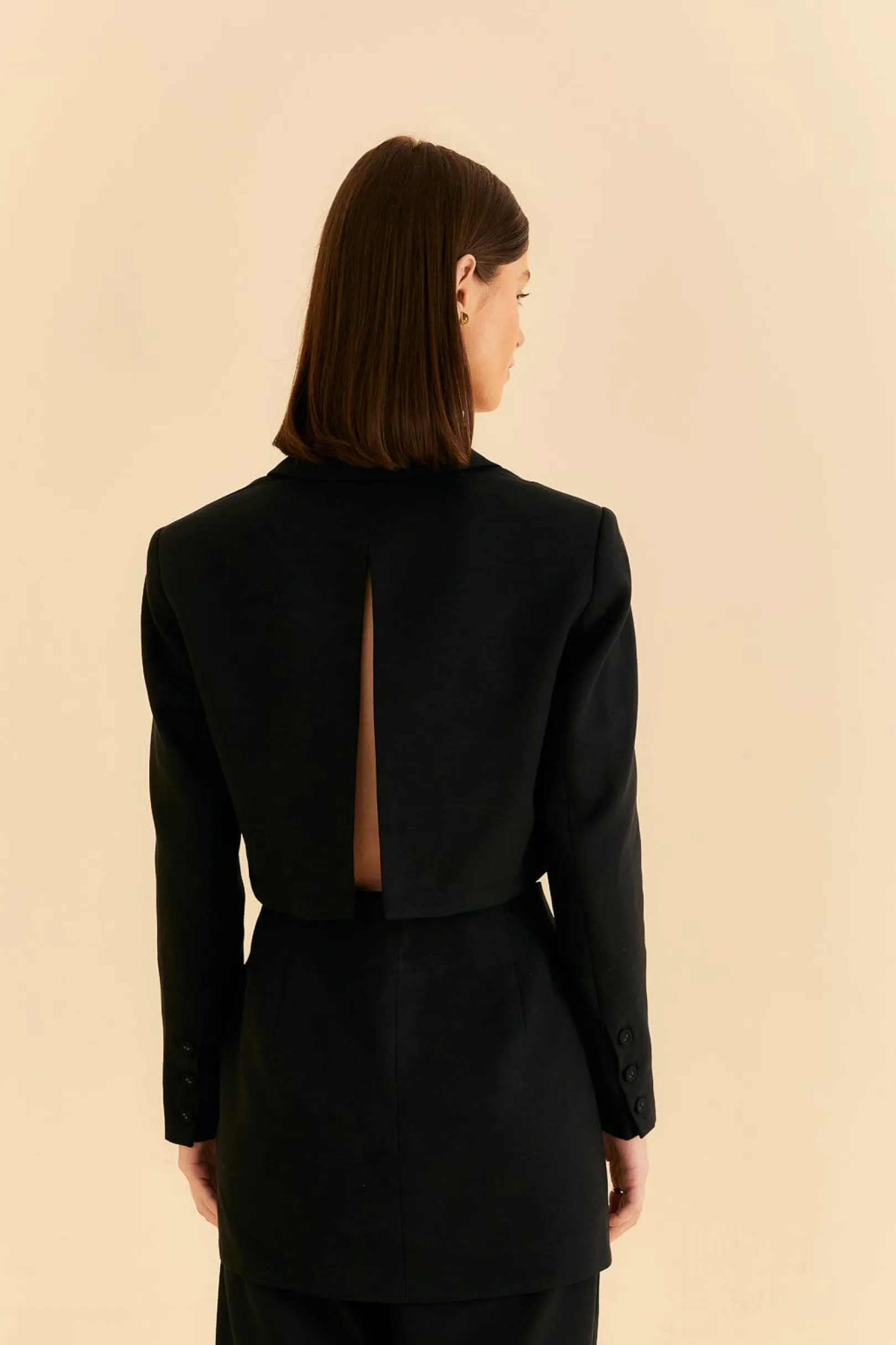 FARM Rio BLACK CUT OUT BLAZER Cheap