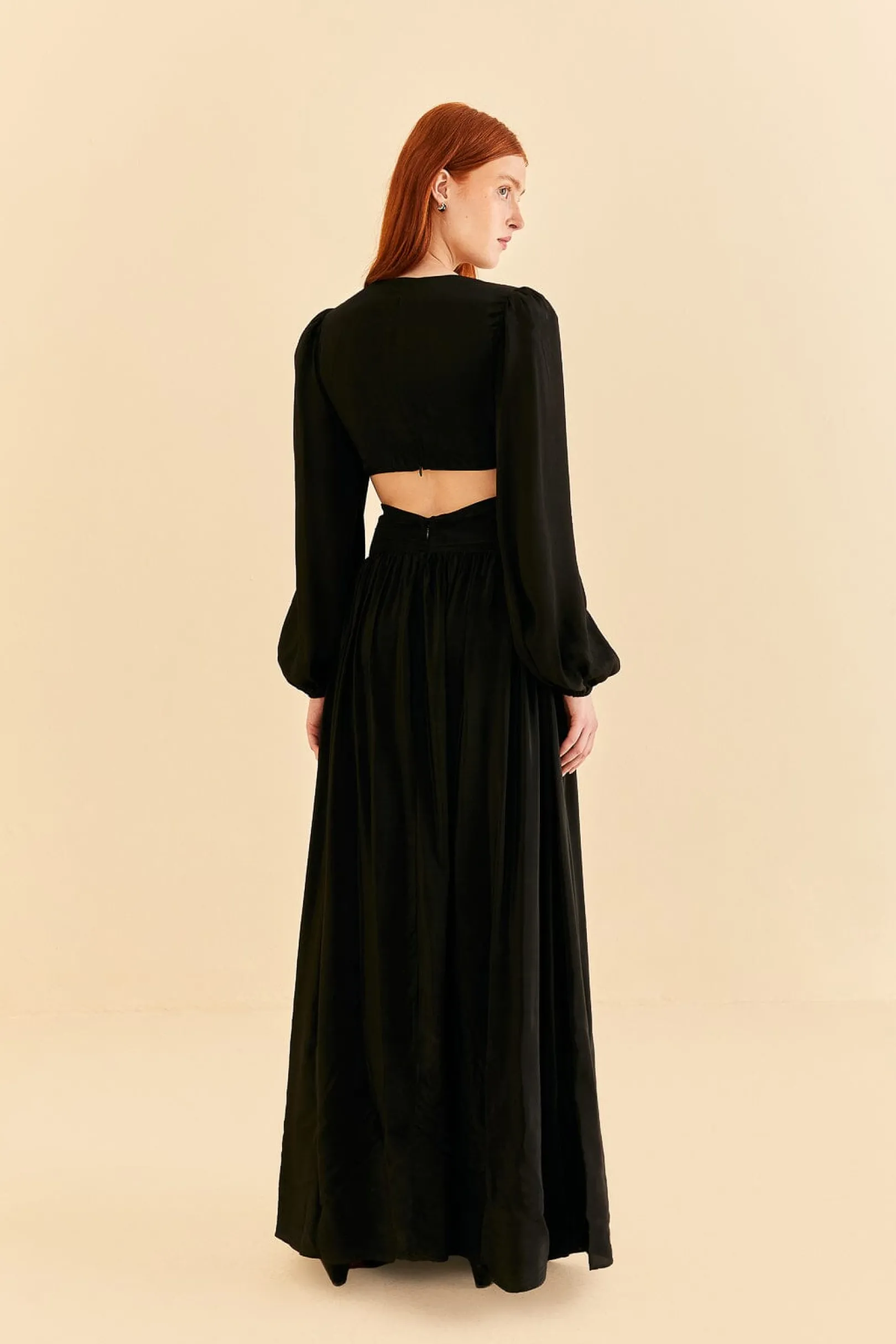 FARM Rio BLACK CUT OUT LONG SLEEVE MAXI DRESS Online
