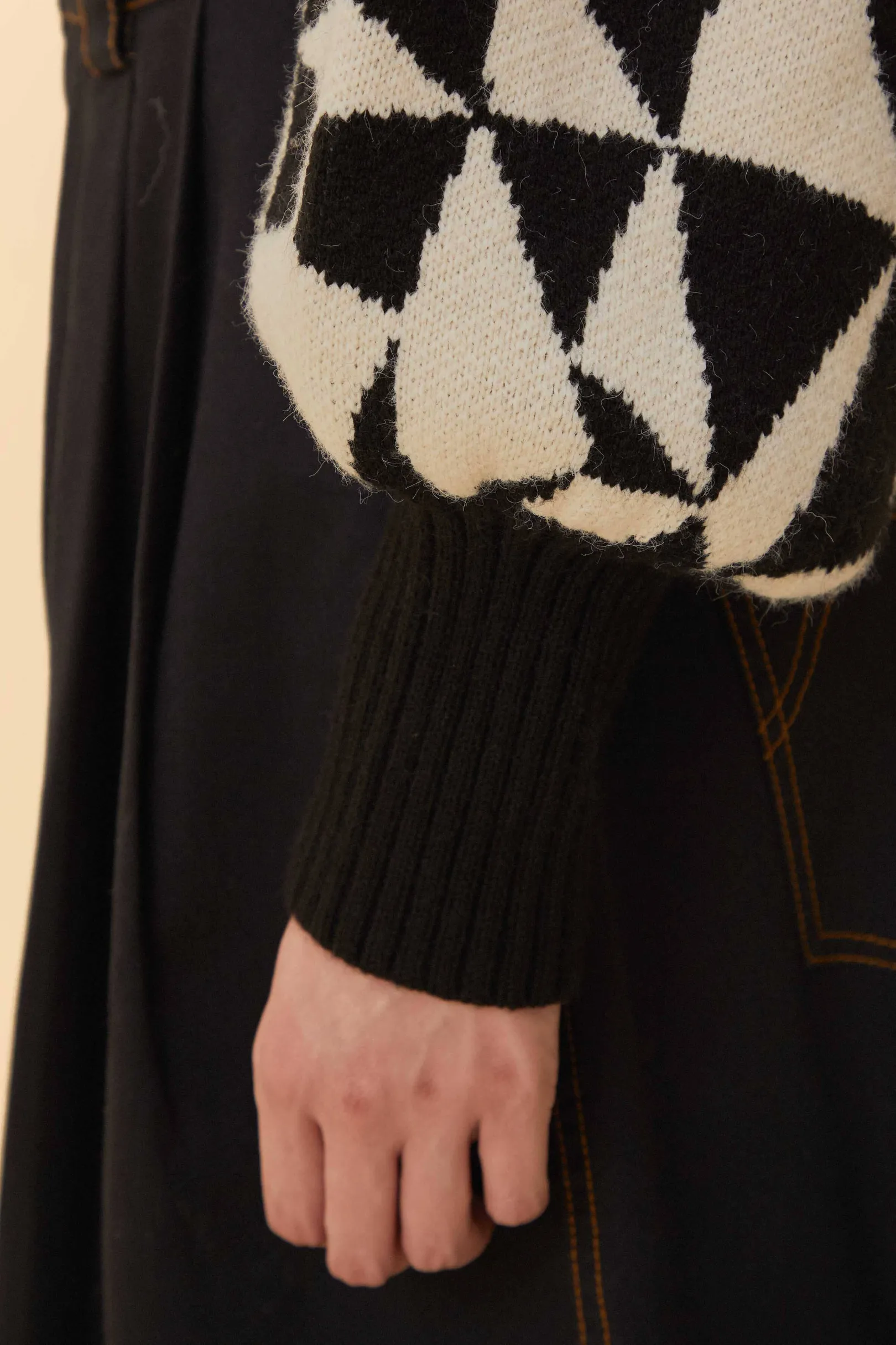 FARM Rio BLACK HEART DECO KNIT SWEATER Cheap