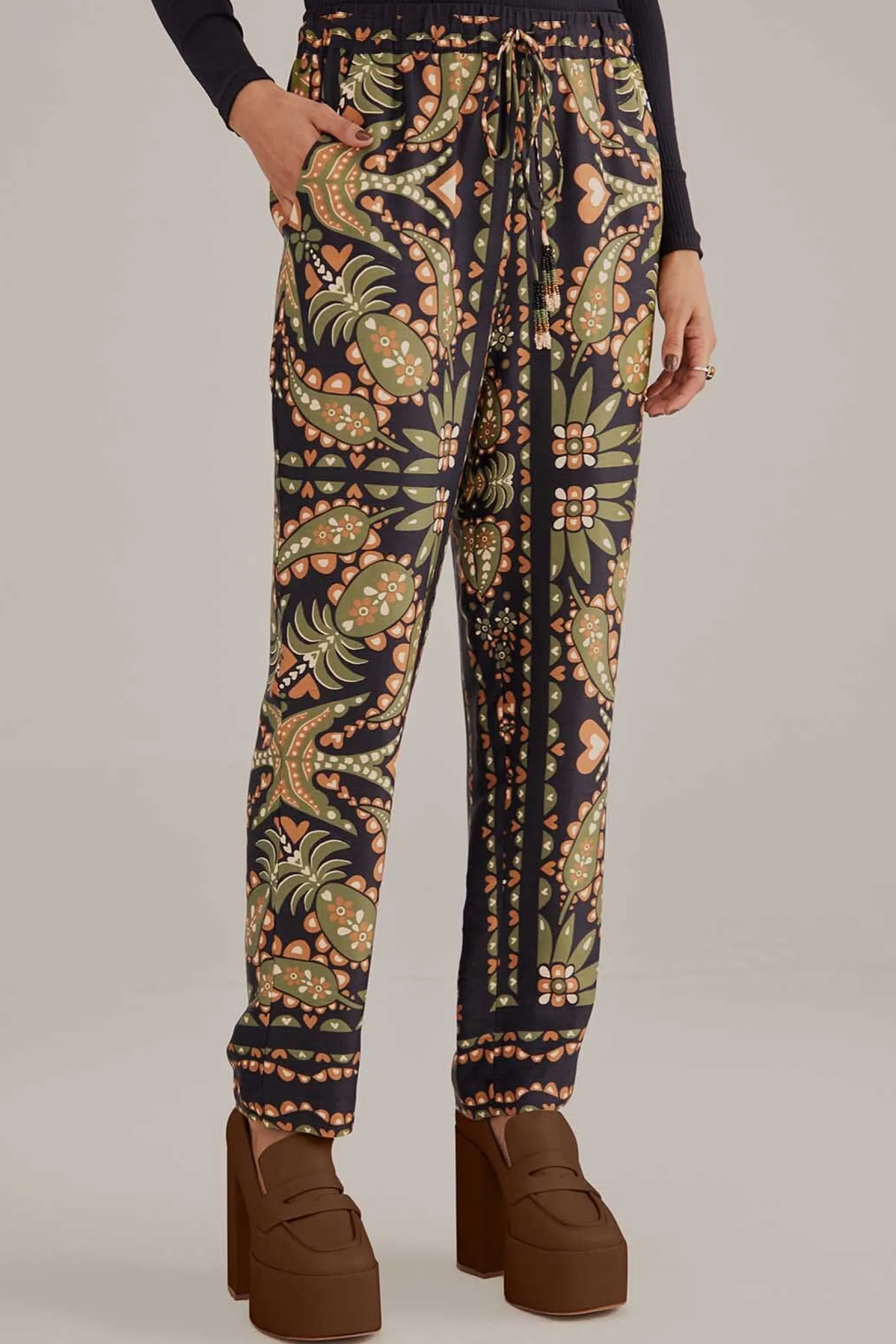 FARM Rio BLACK MARTINA SCARF PANTS Store