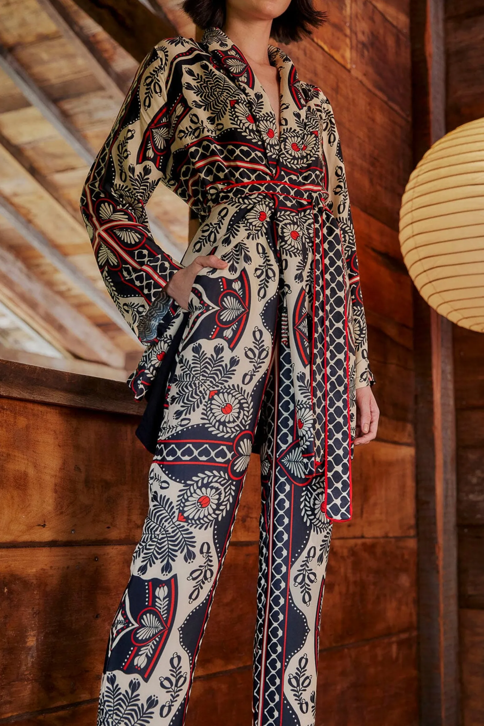 FARM Rio BLACK PASSION SCARF PANTS Discount