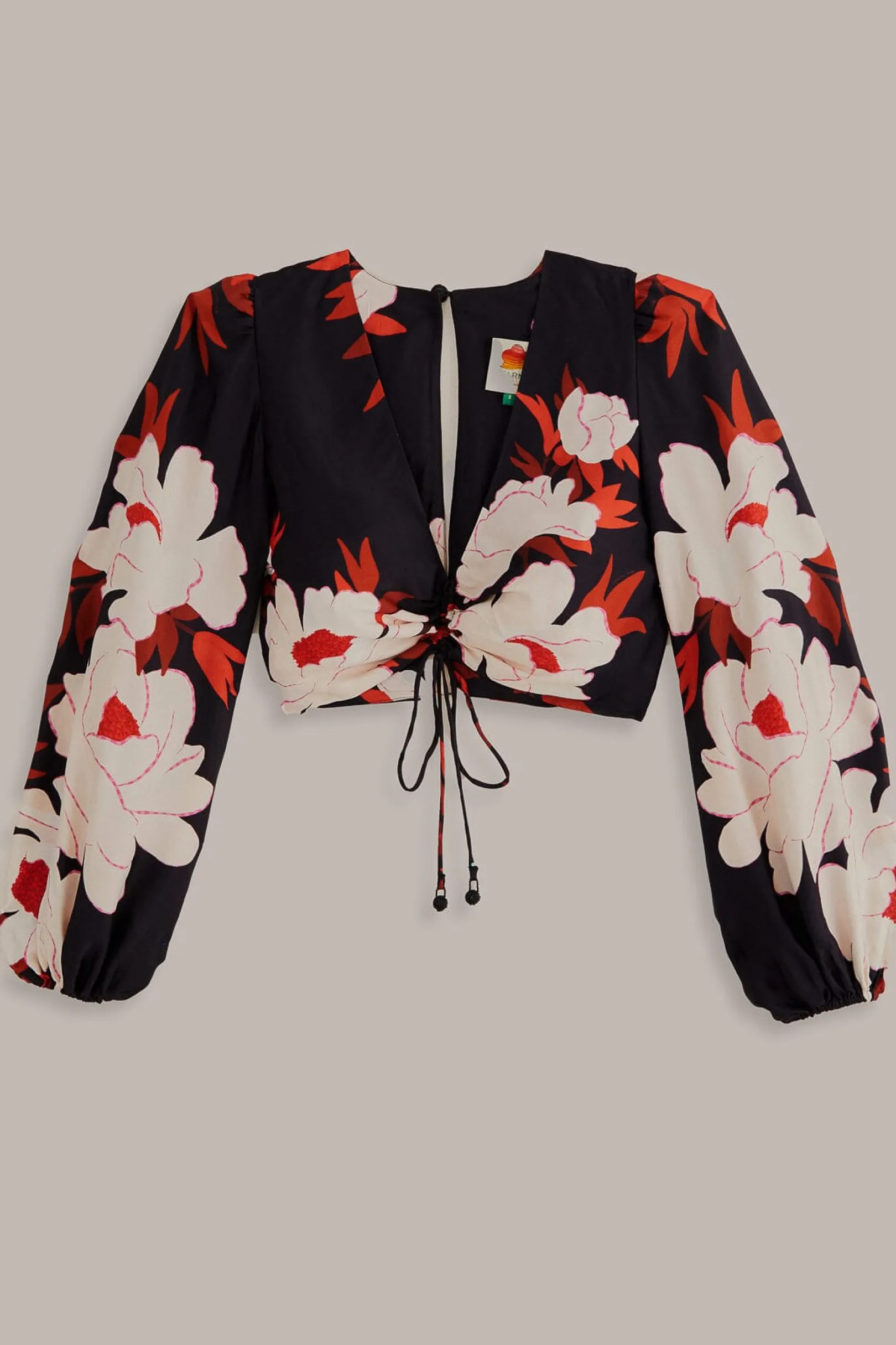 FARM Rio BLACK PEONY LONG SLEEVE BLOUSE Online