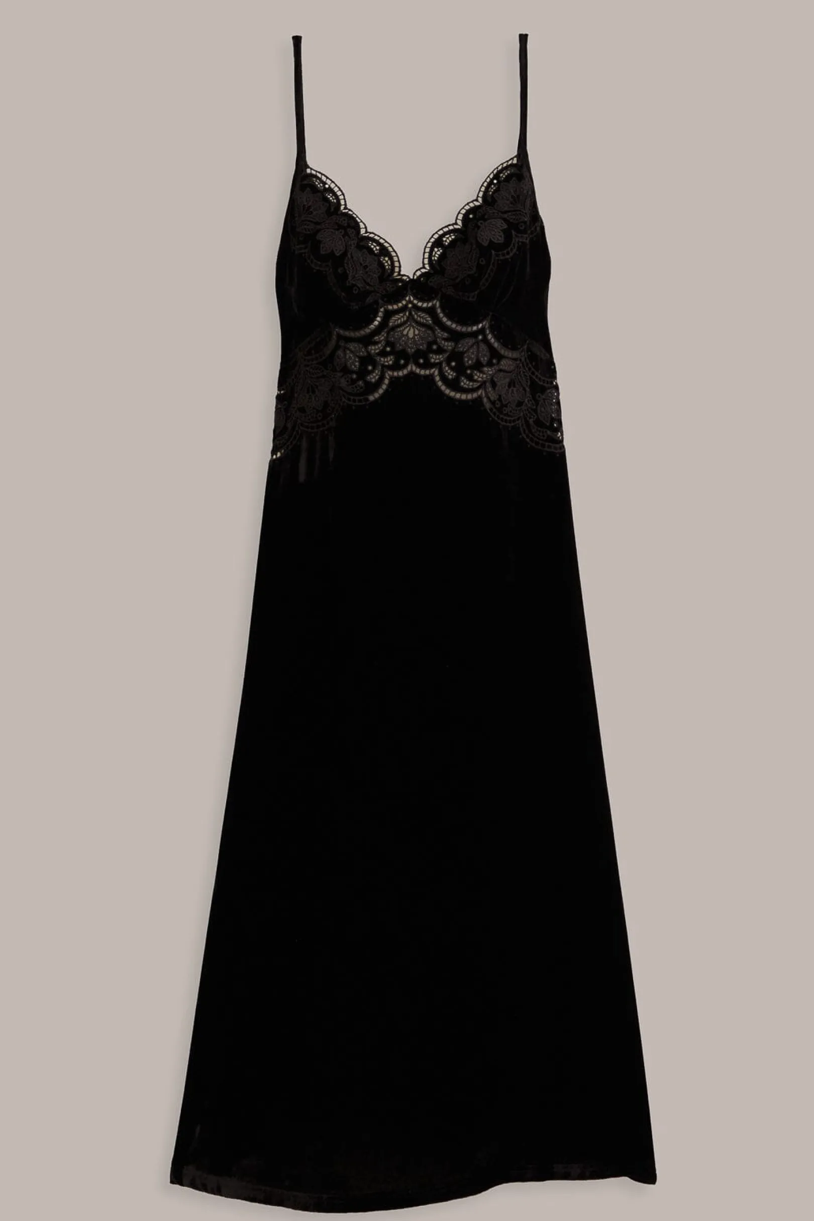 FARM Rio BLACK RICHELIEU VELVET SLIP DRESS Best