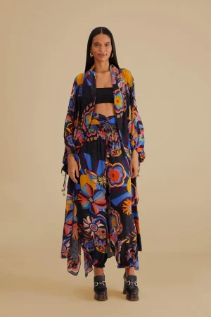 FARM Rio  BLACK 70S VIBE PANTS Discount
