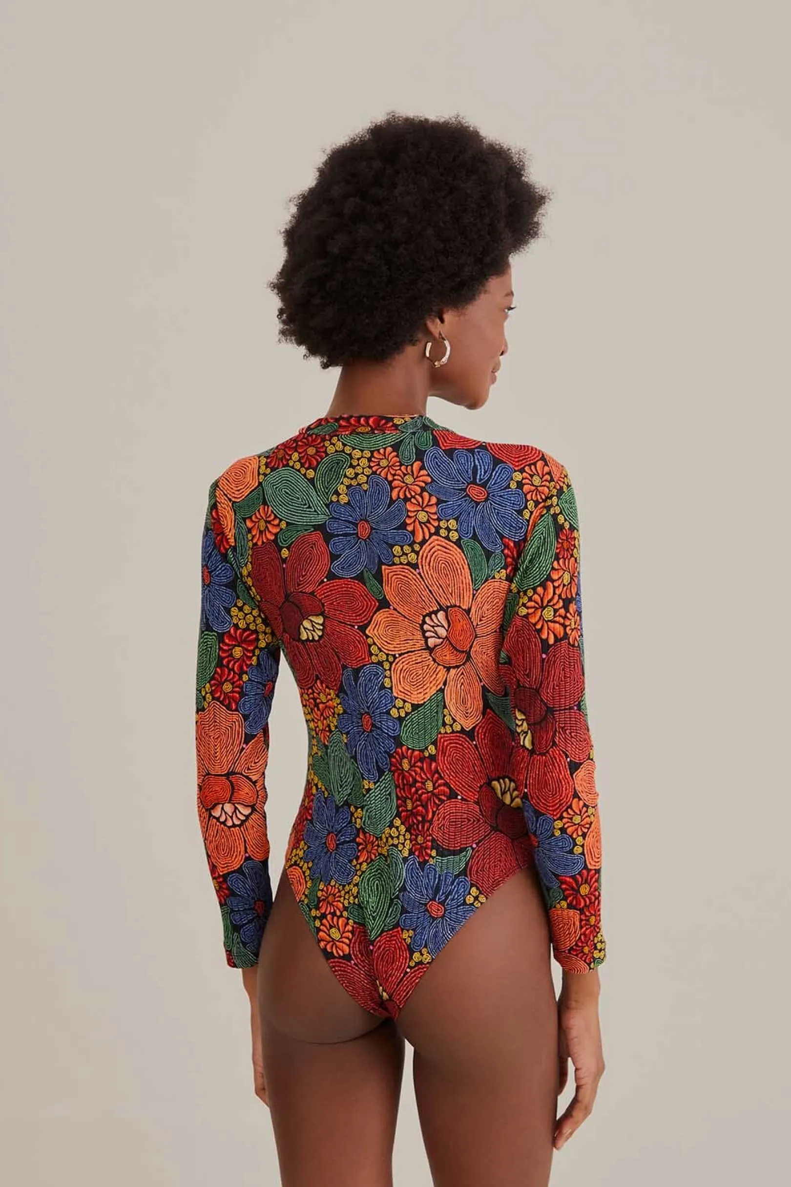 FARM Rio BLACK STITCHED FLOWERS ORGANIC COTTON BODYSUIT Store