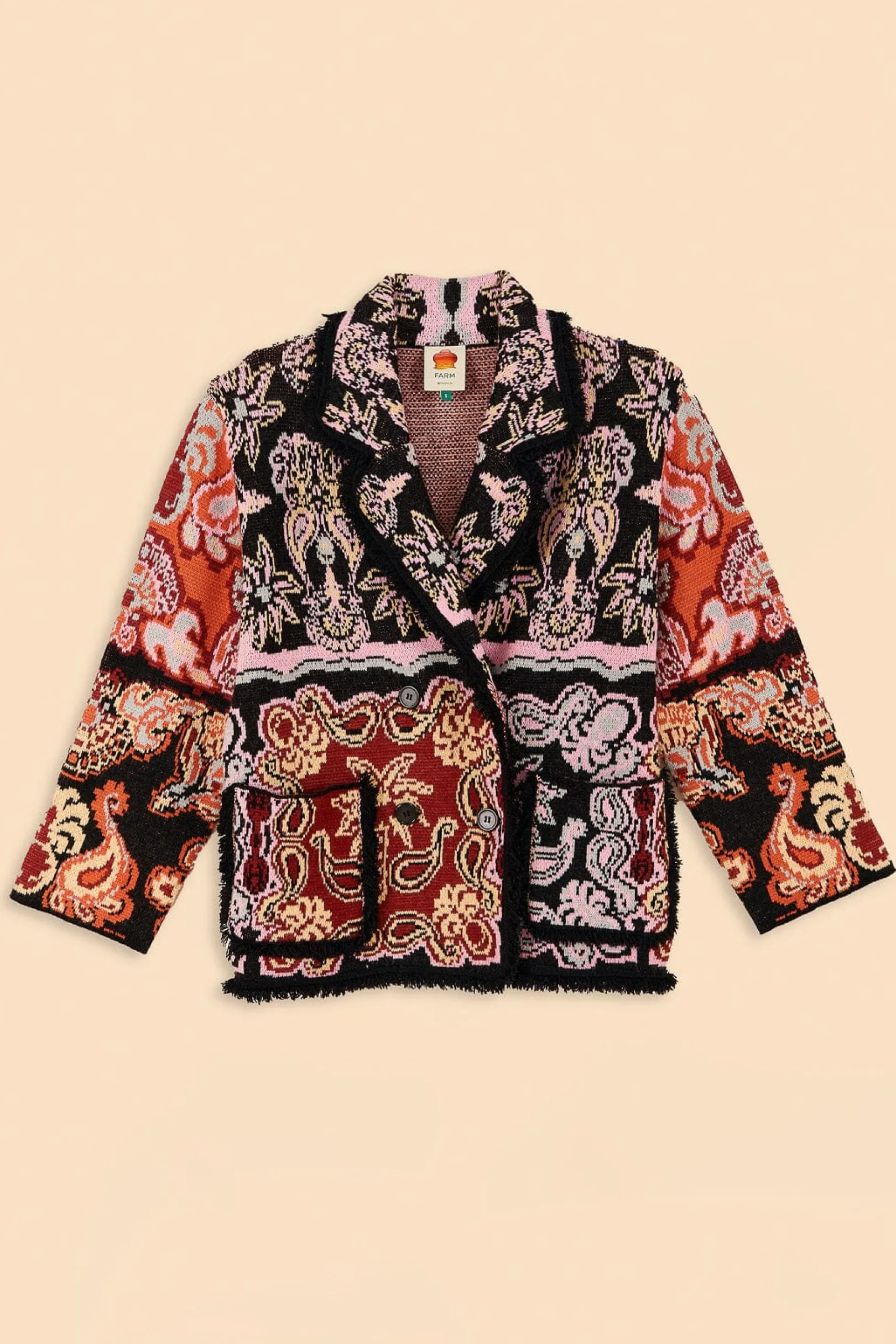 FARM Rio BLACK SWEET MERMAIDS KNIT BLAZER Discount