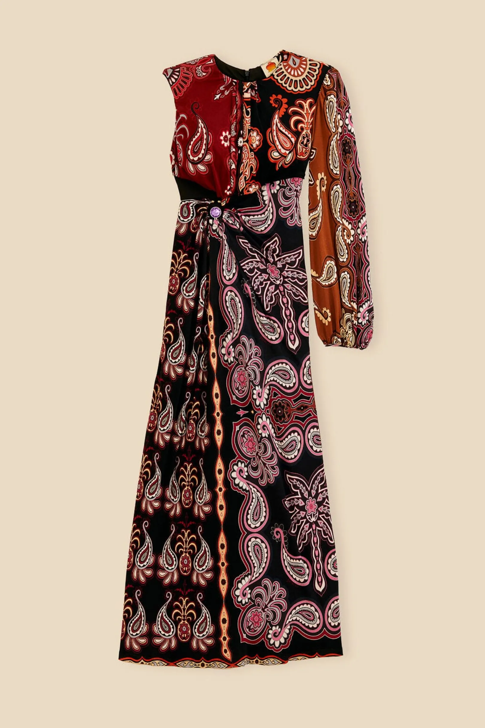 FARM Rio BLACK SWEET MERMAIDS ONE SHOULDER MAXI DRESS Clearance