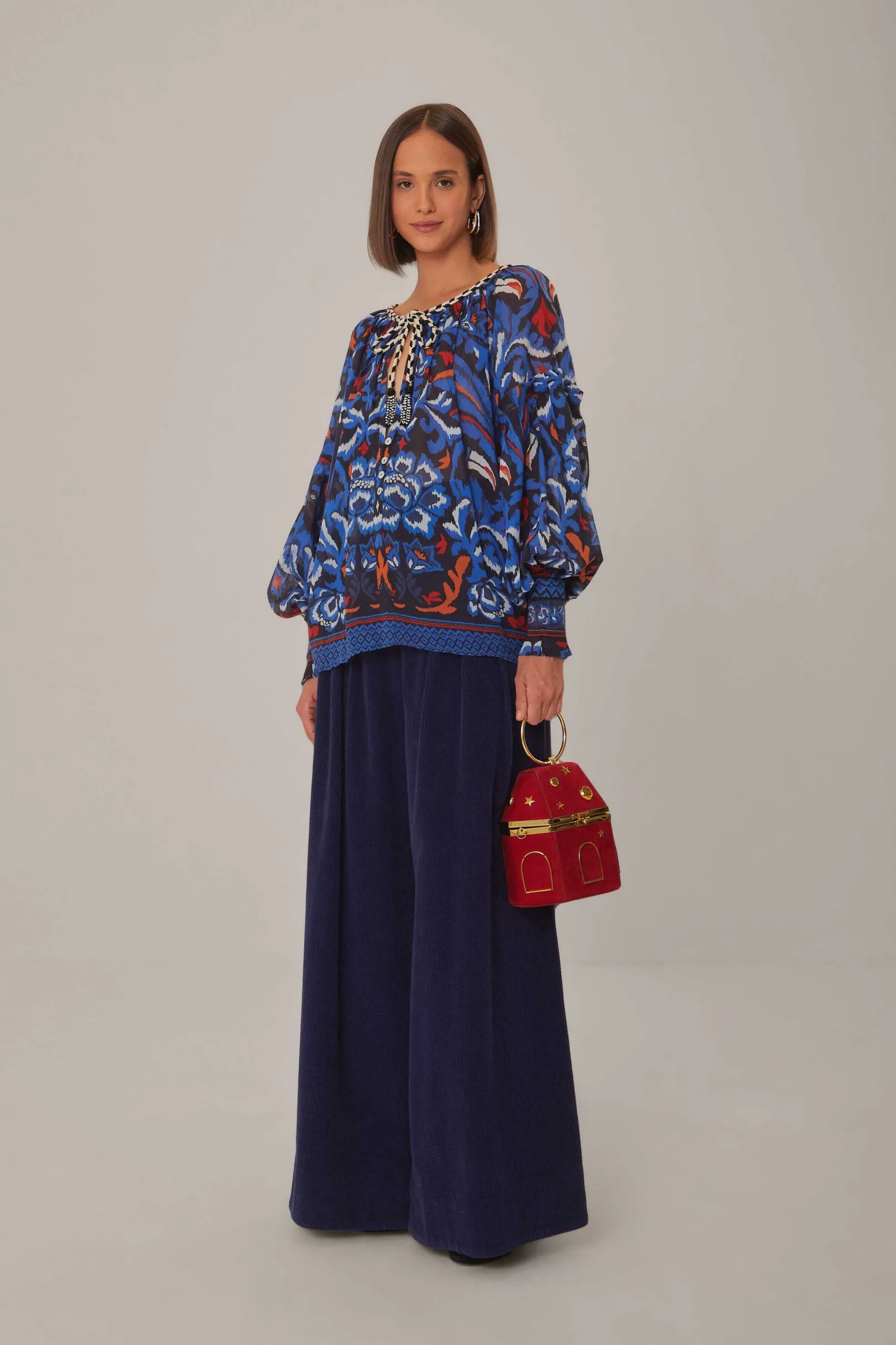 FARM Rio BLACK TOUCANS SCARF BLOUSE Flash Sale