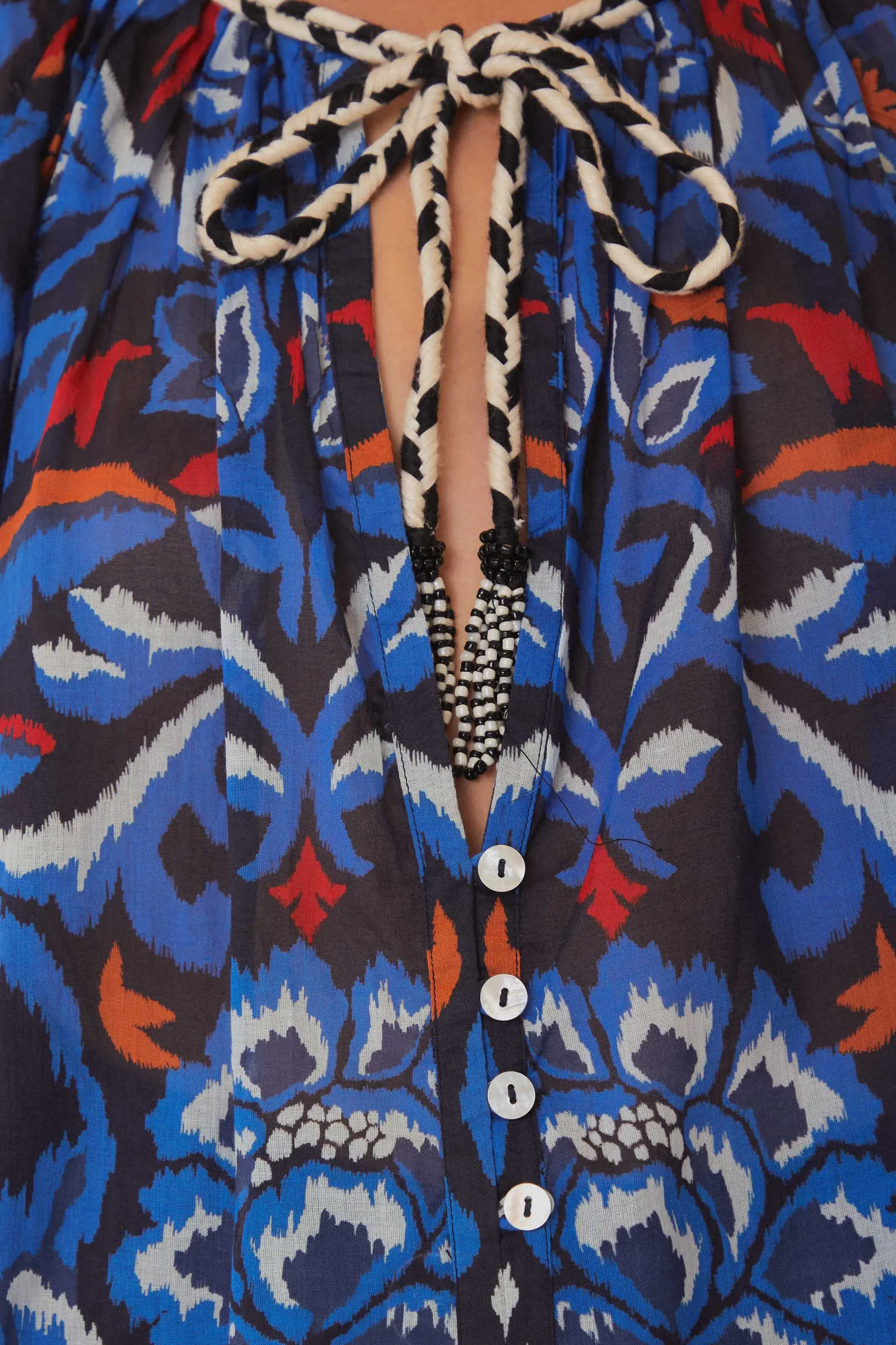 FARM Rio BLACK TOUCANS SCARF BLOUSE Flash Sale