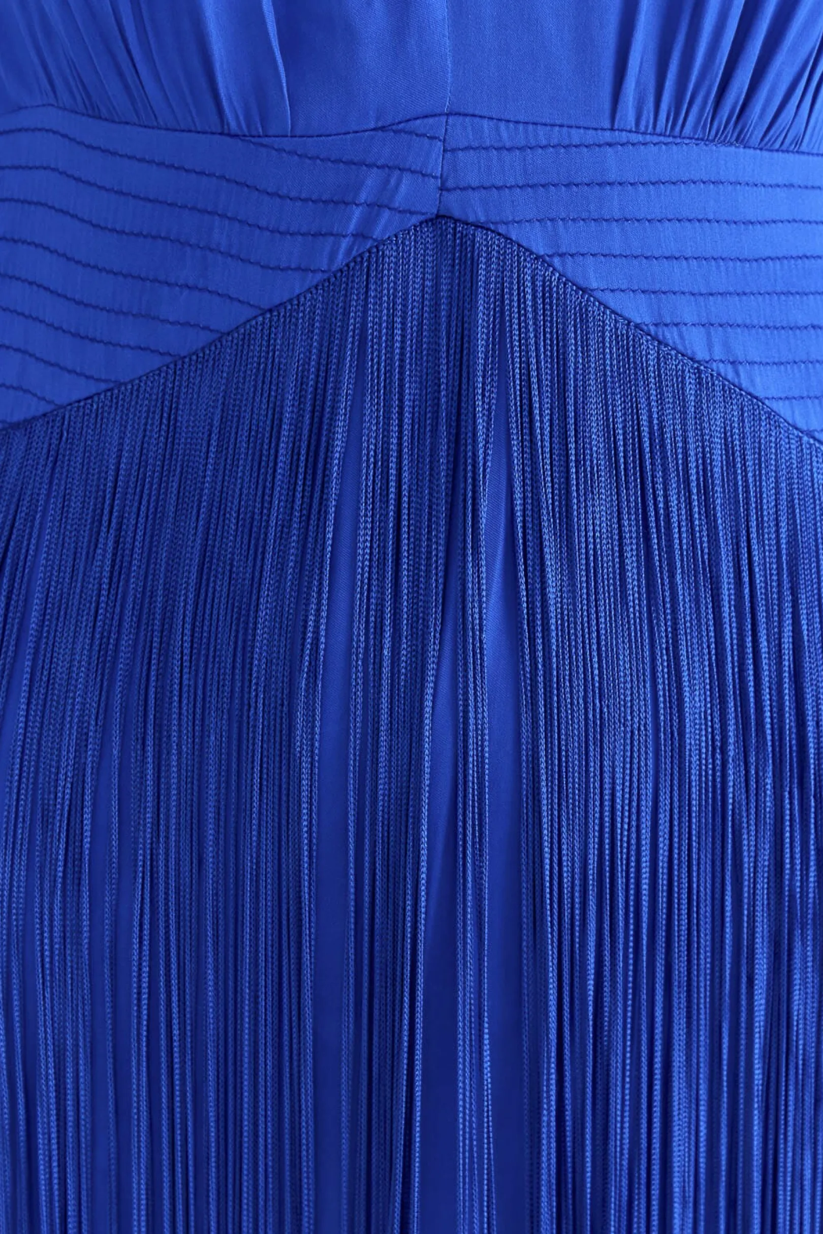 FARM Rio BRIGHT BLUE FRINGES MAXI DRESS Clearance