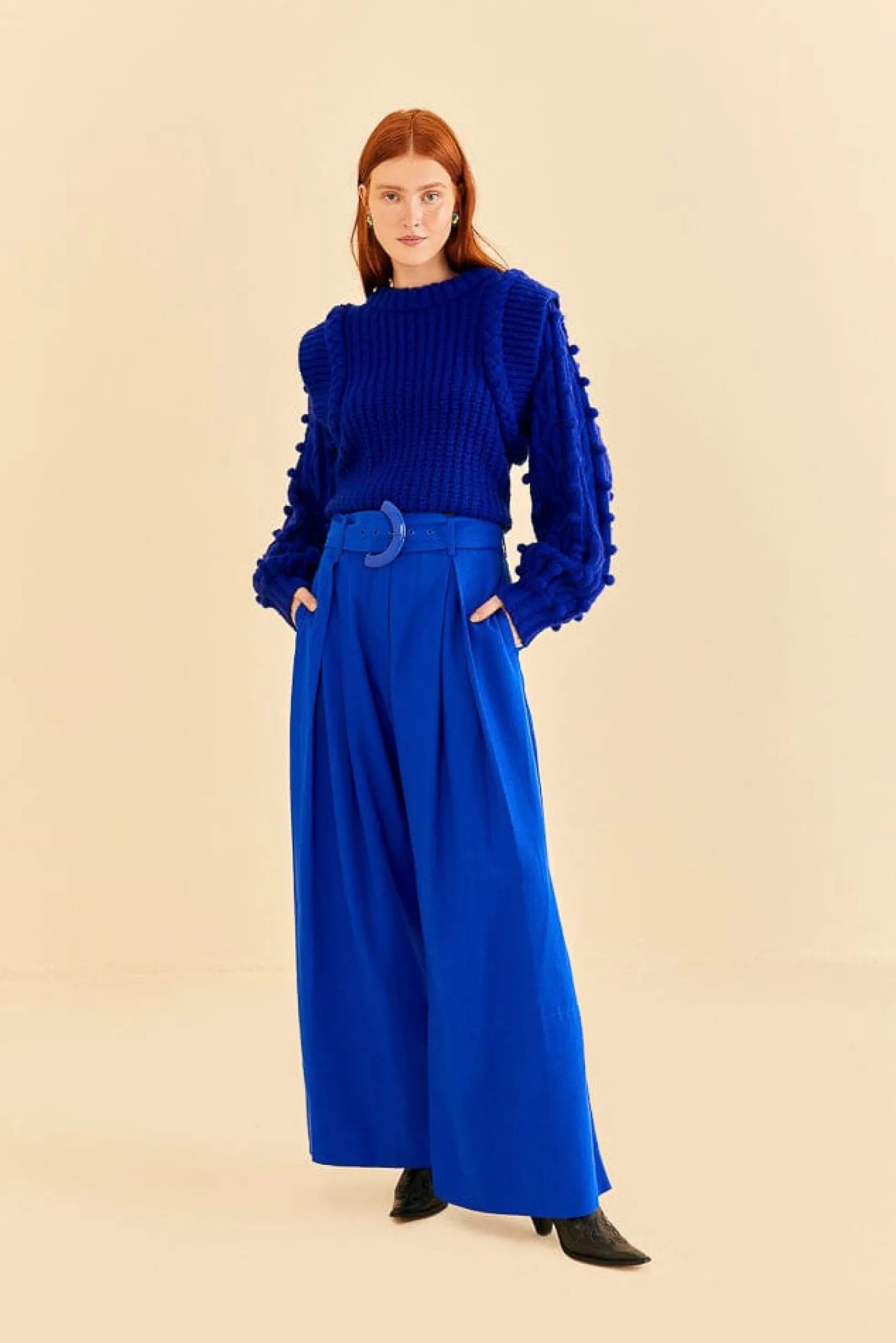 FARM Rio BRIGHT BLUE TAILORED PANTS Shop