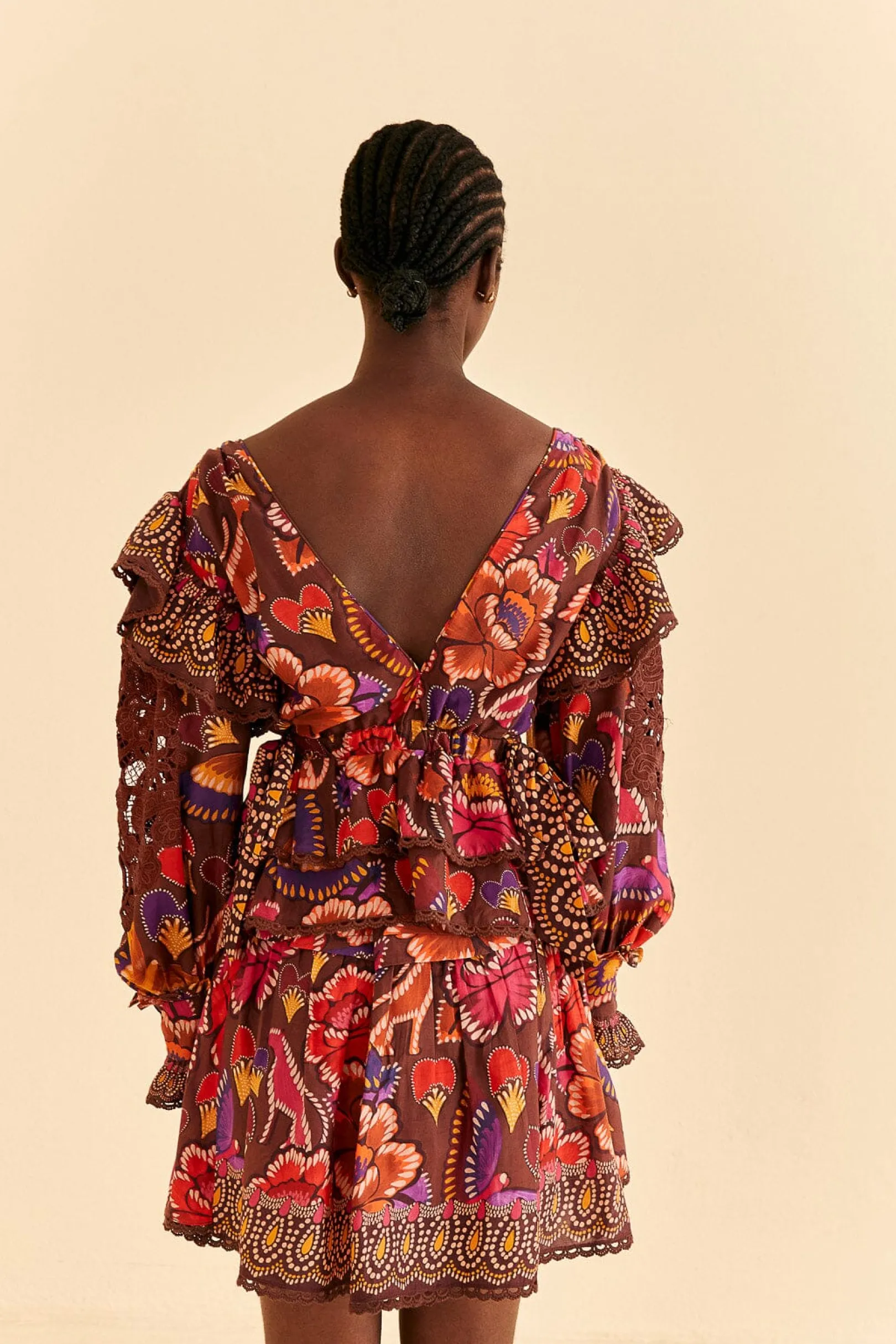 FARM Rio BROWN BRIGHT FLORA BLOUSE Online