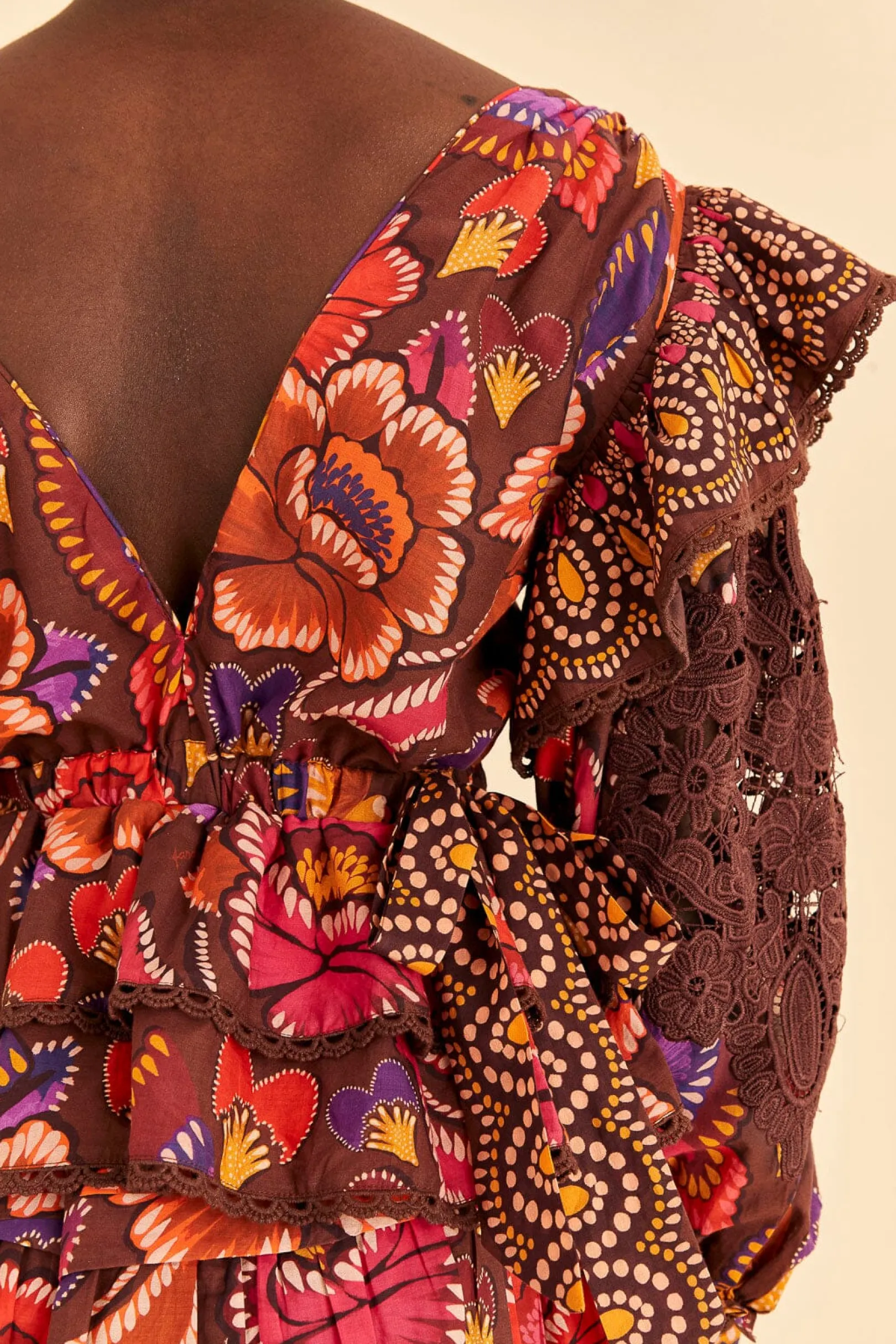 FARM Rio BROWN BRIGHT FLORA BLOUSE Online