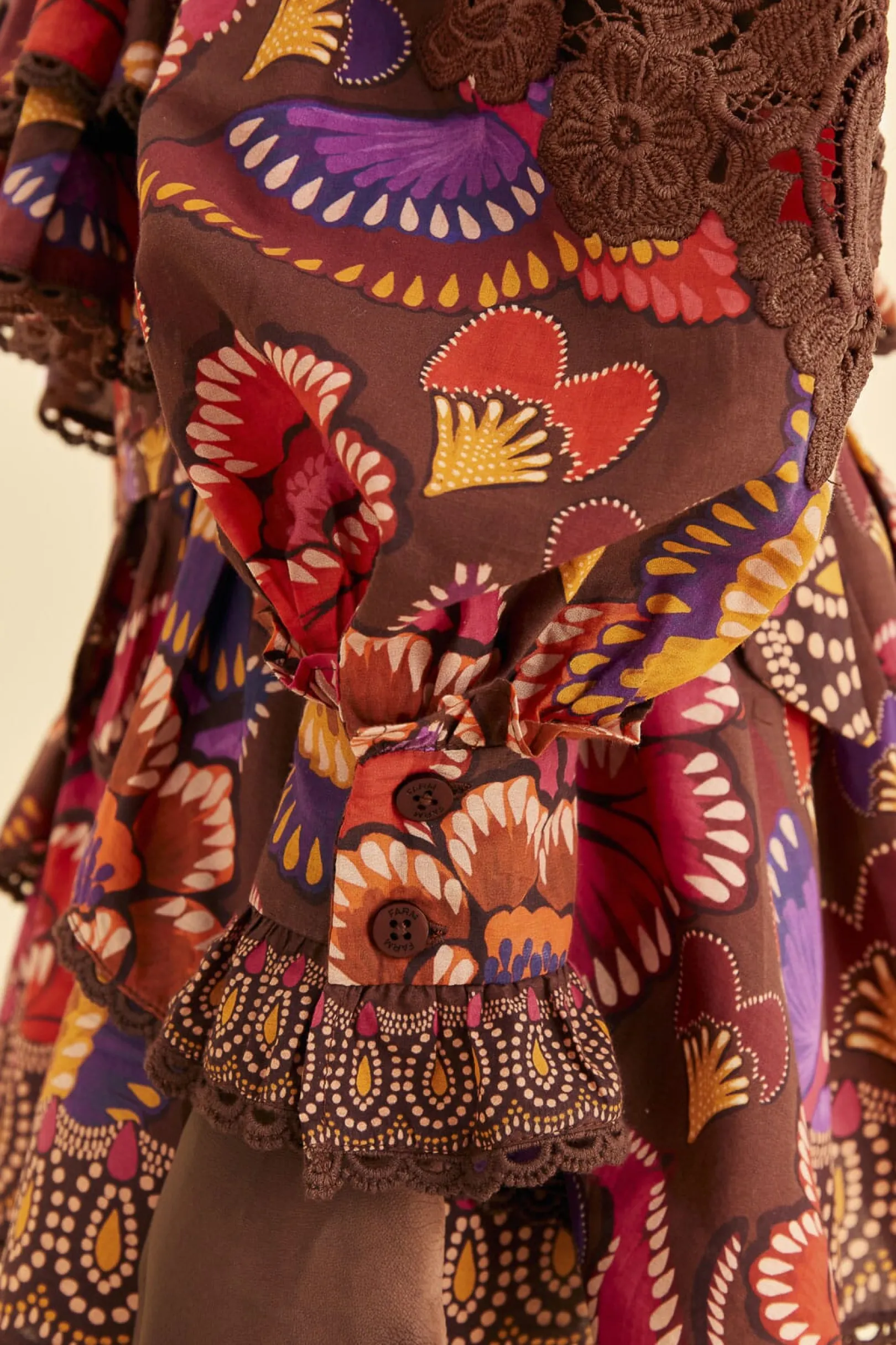 FARM Rio BROWN BRIGHT FLORA BLOUSE Online