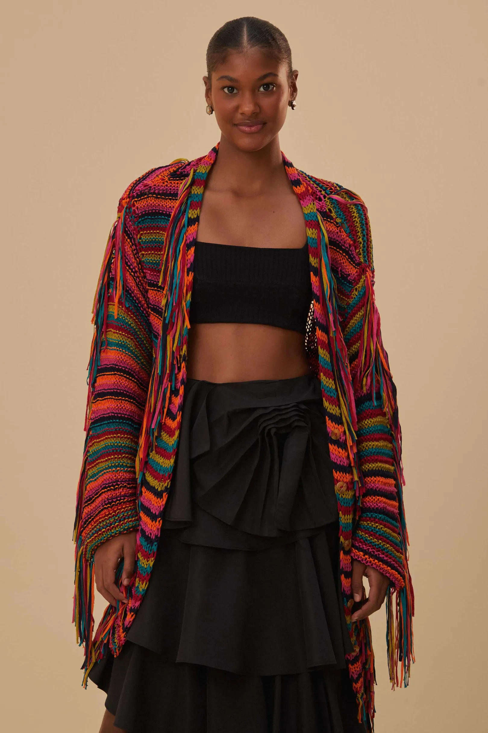 FARM Rio COLORFUL STRIPES KNIT CARDIGAN Store