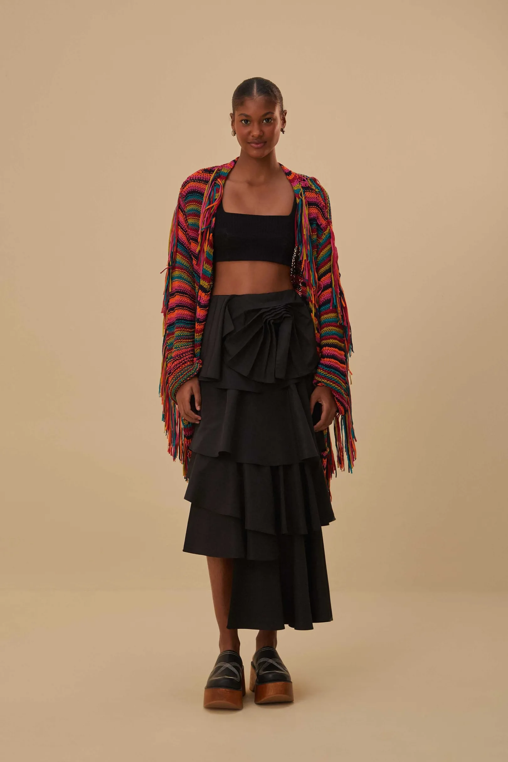 FARM Rio COLORFUL STRIPES KNIT CARDIGAN Store