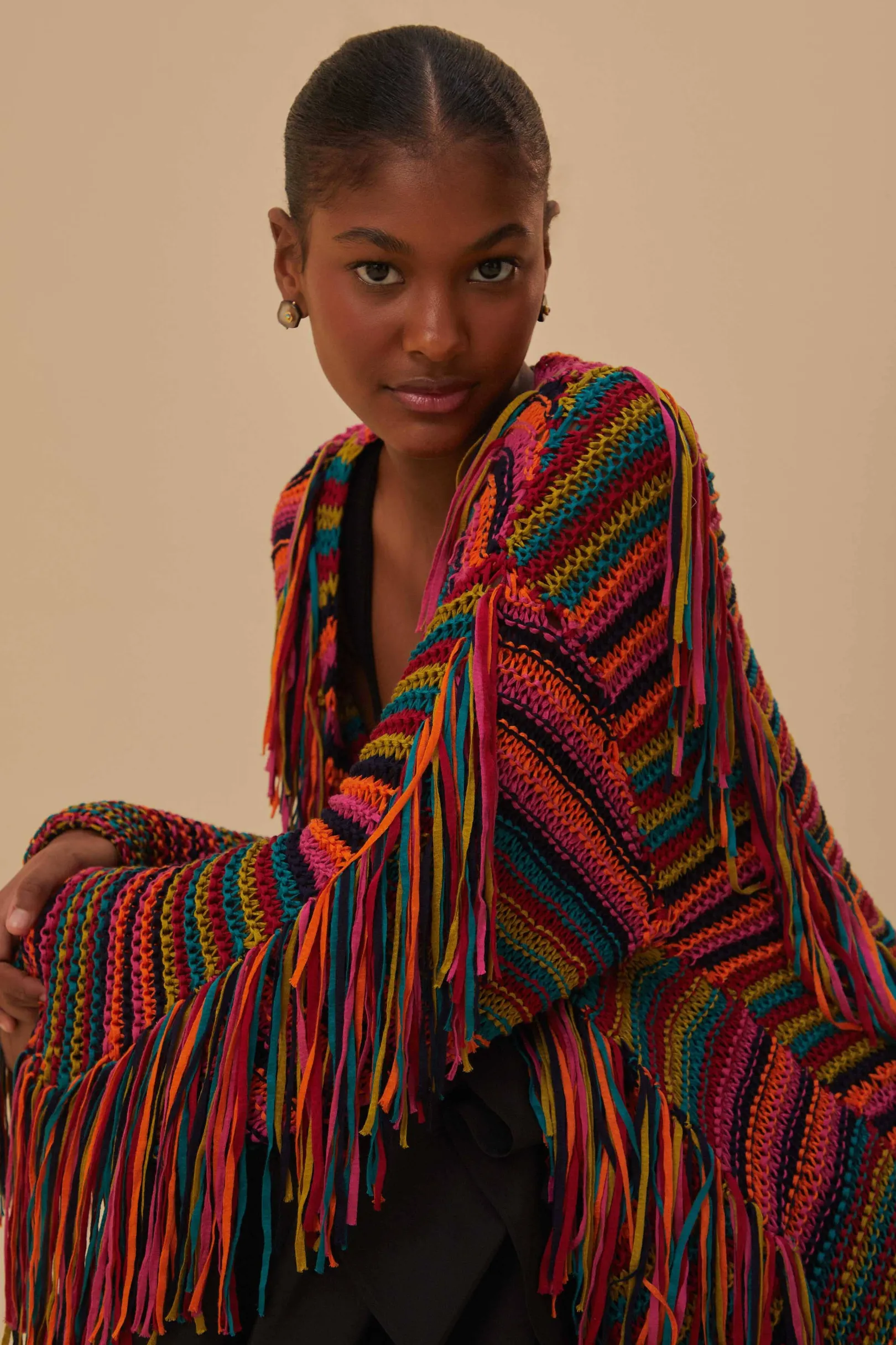 FARM Rio COLORFUL STRIPES KNIT CARDIGAN Store