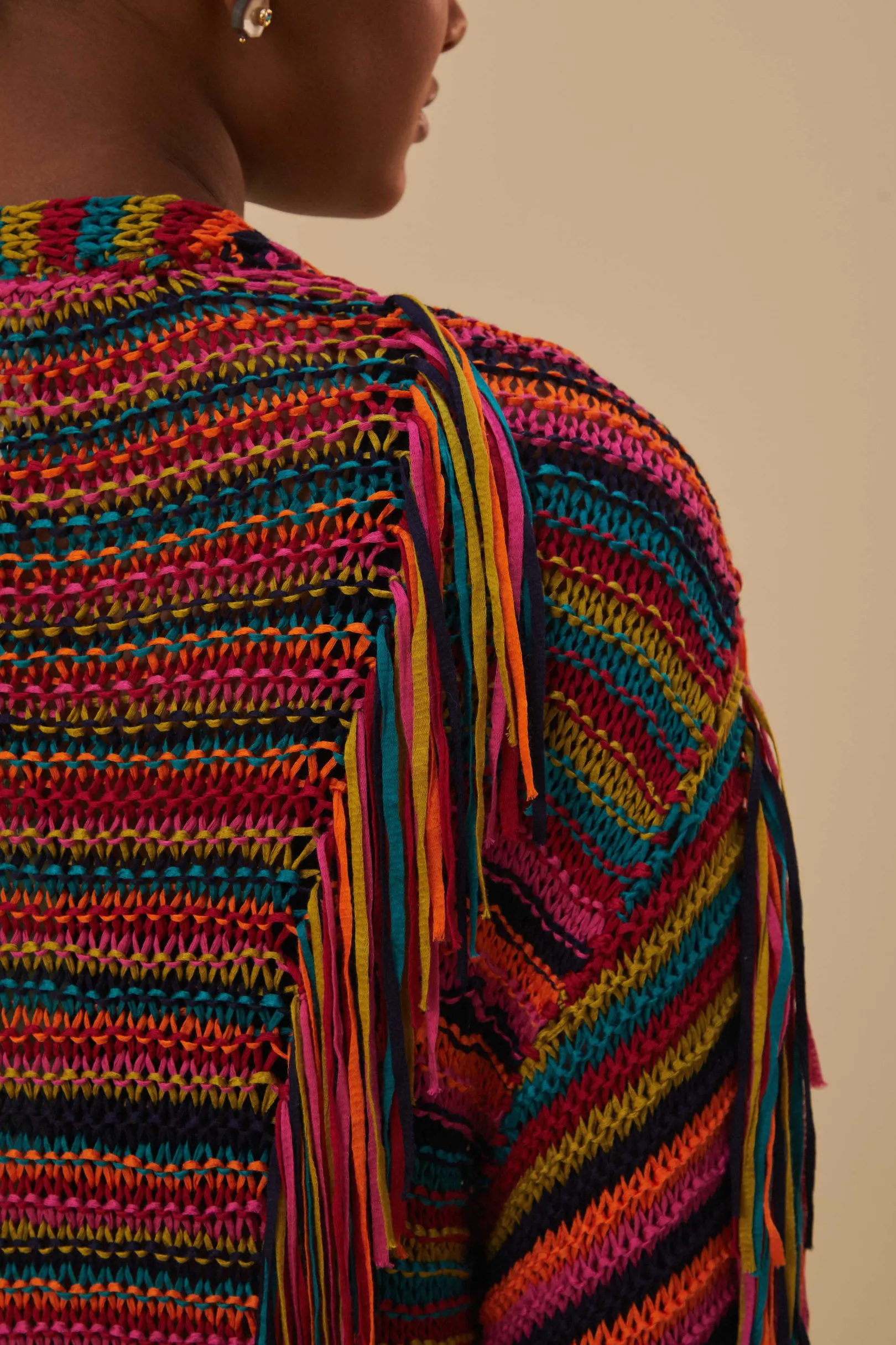 FARM Rio COLORFUL STRIPES KNIT CARDIGAN Store
