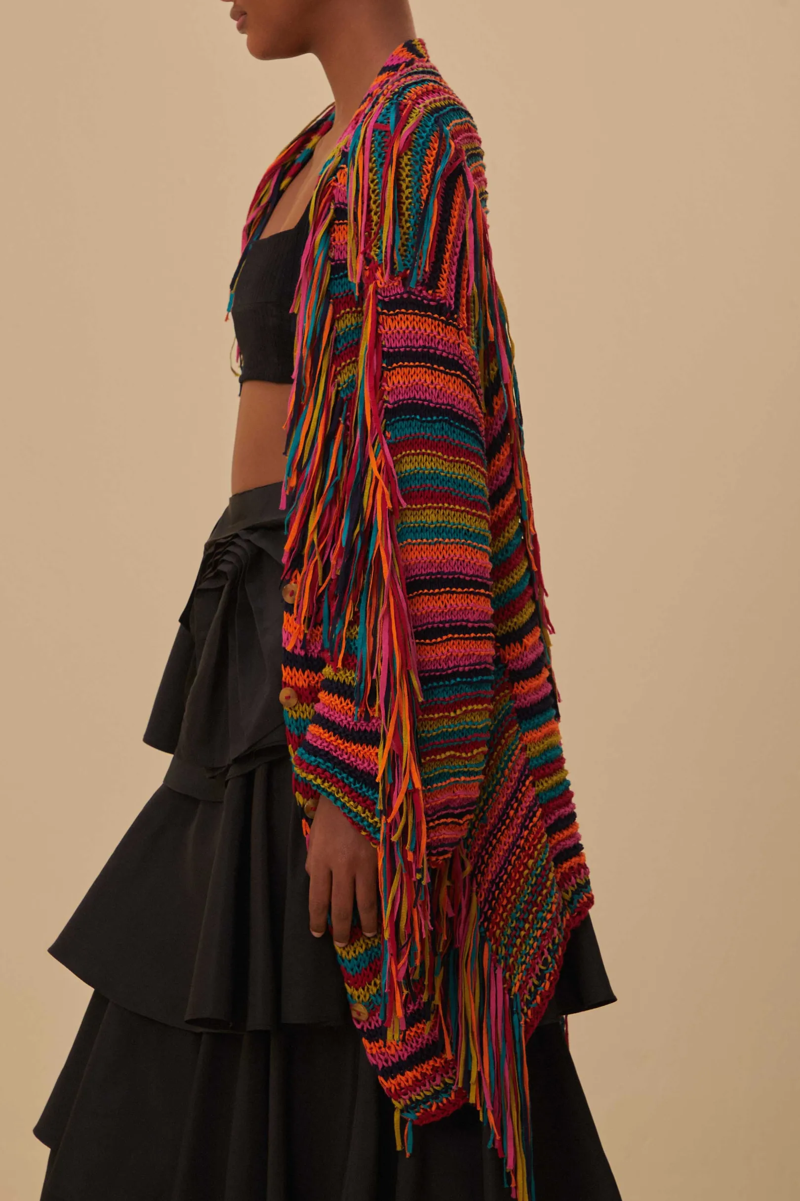 FARM Rio COLORFUL STRIPES KNIT CARDIGAN Store