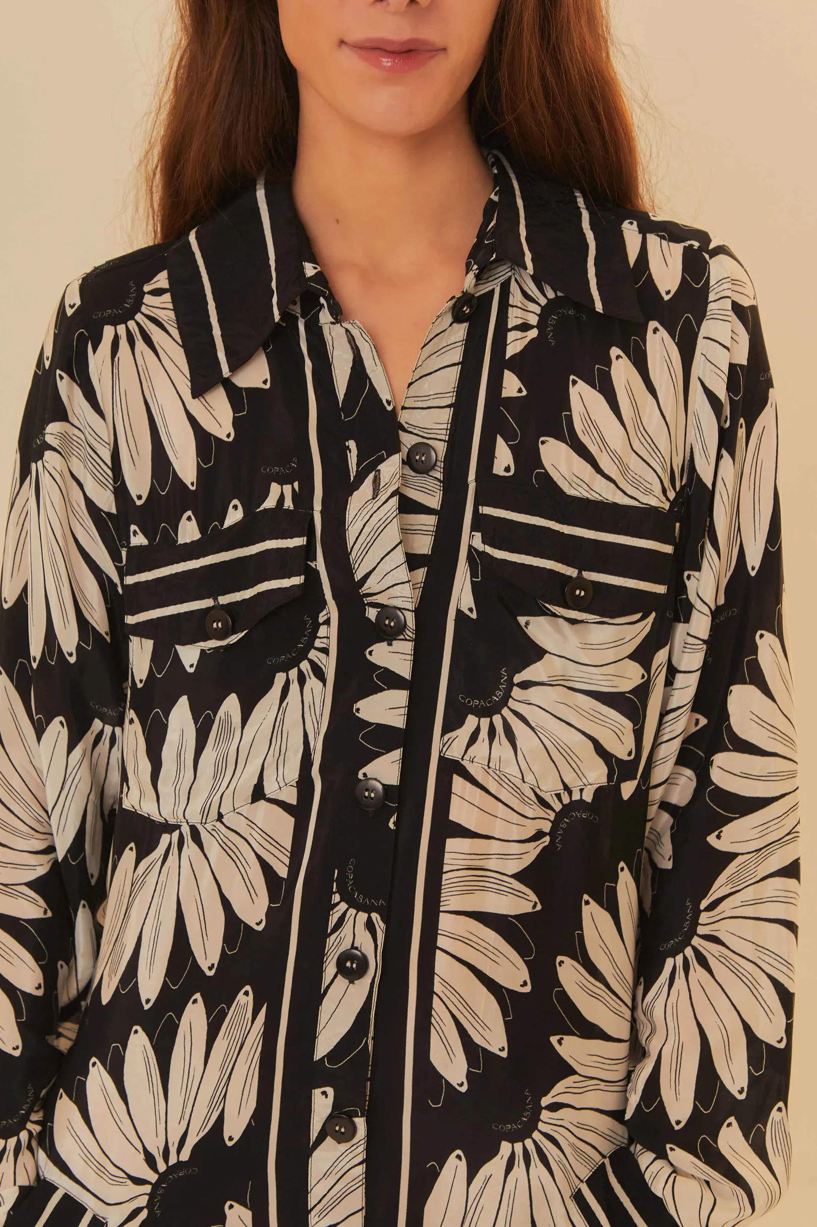 FARM Rio COPABANANA BLACK CHEMISE DRESS Hot