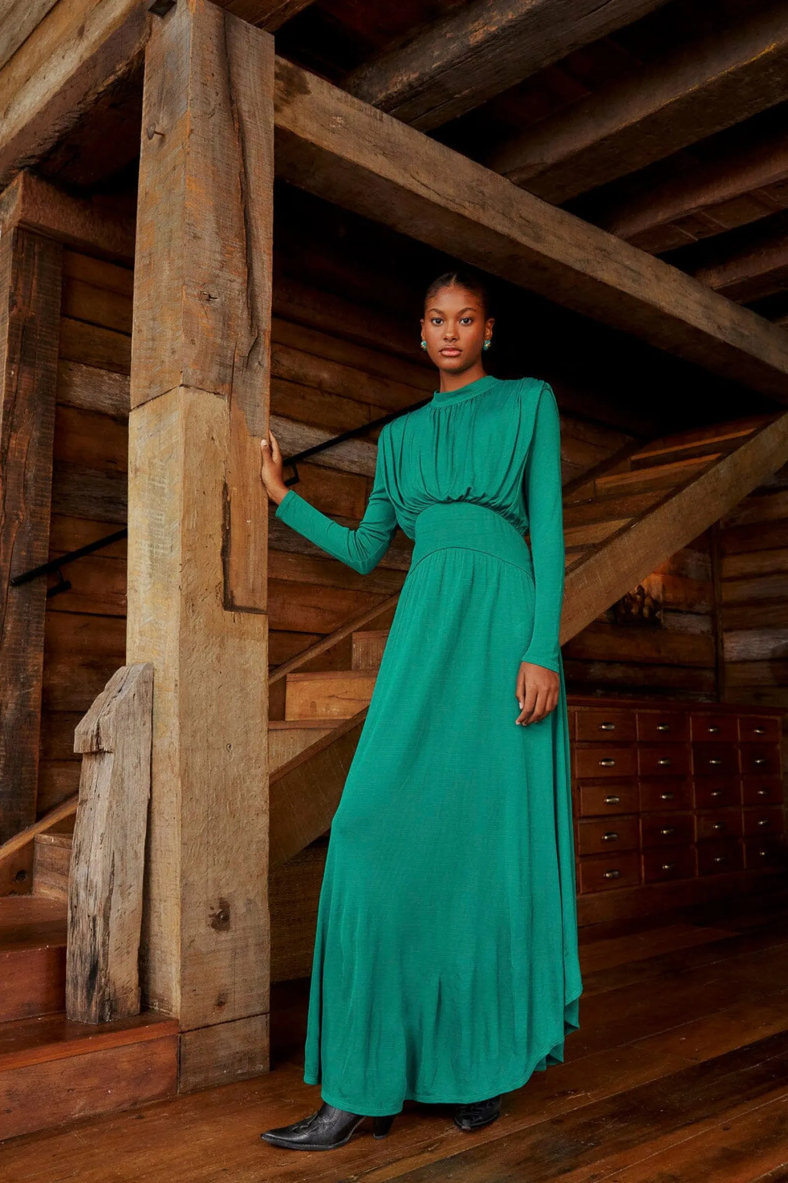 FARM Rio EMERALD HIGH NECK MAXI DRESS Online