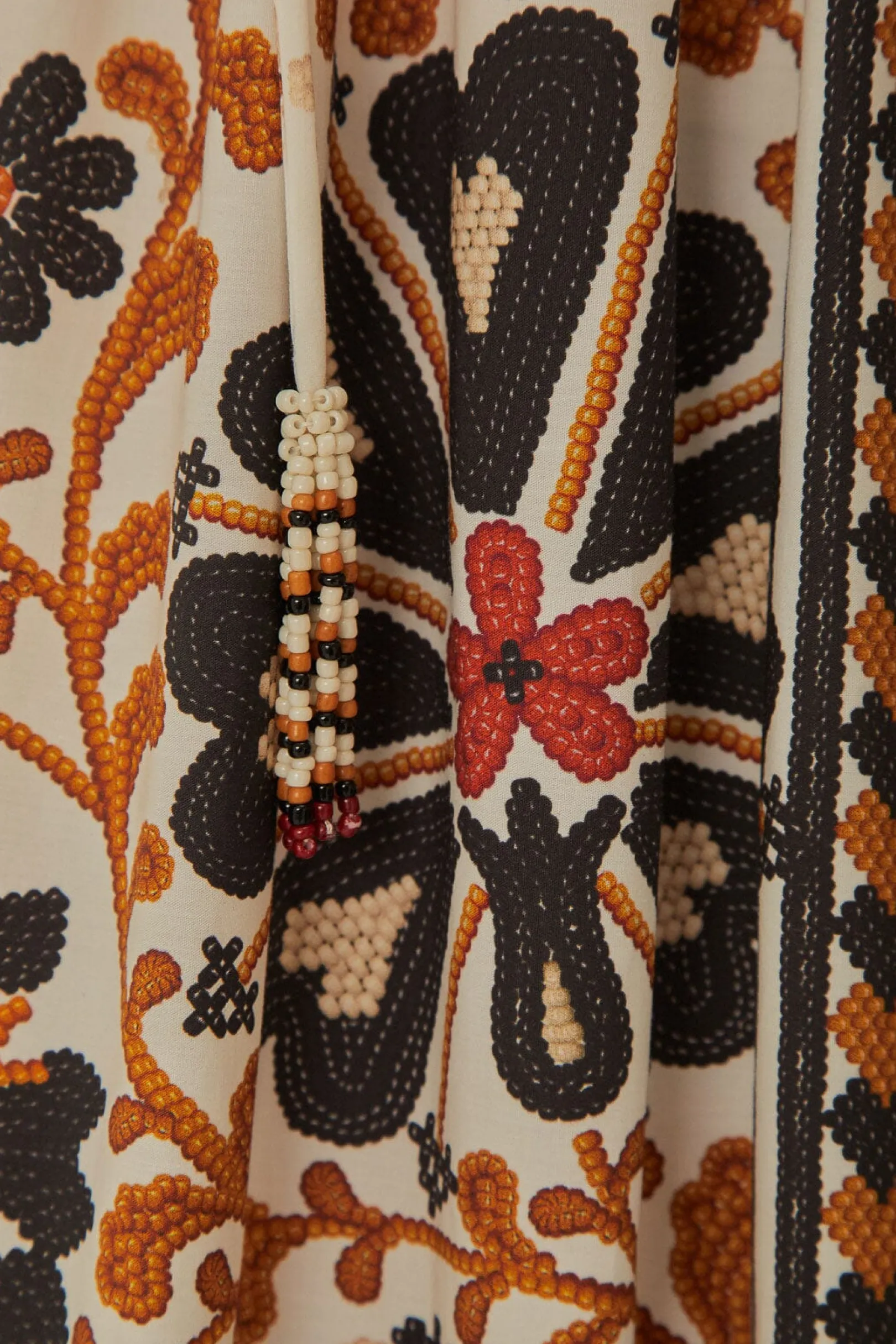 FARM Rio FLOWER FAN TAPESTRY OFF-WHITE MIDI DRESS Online