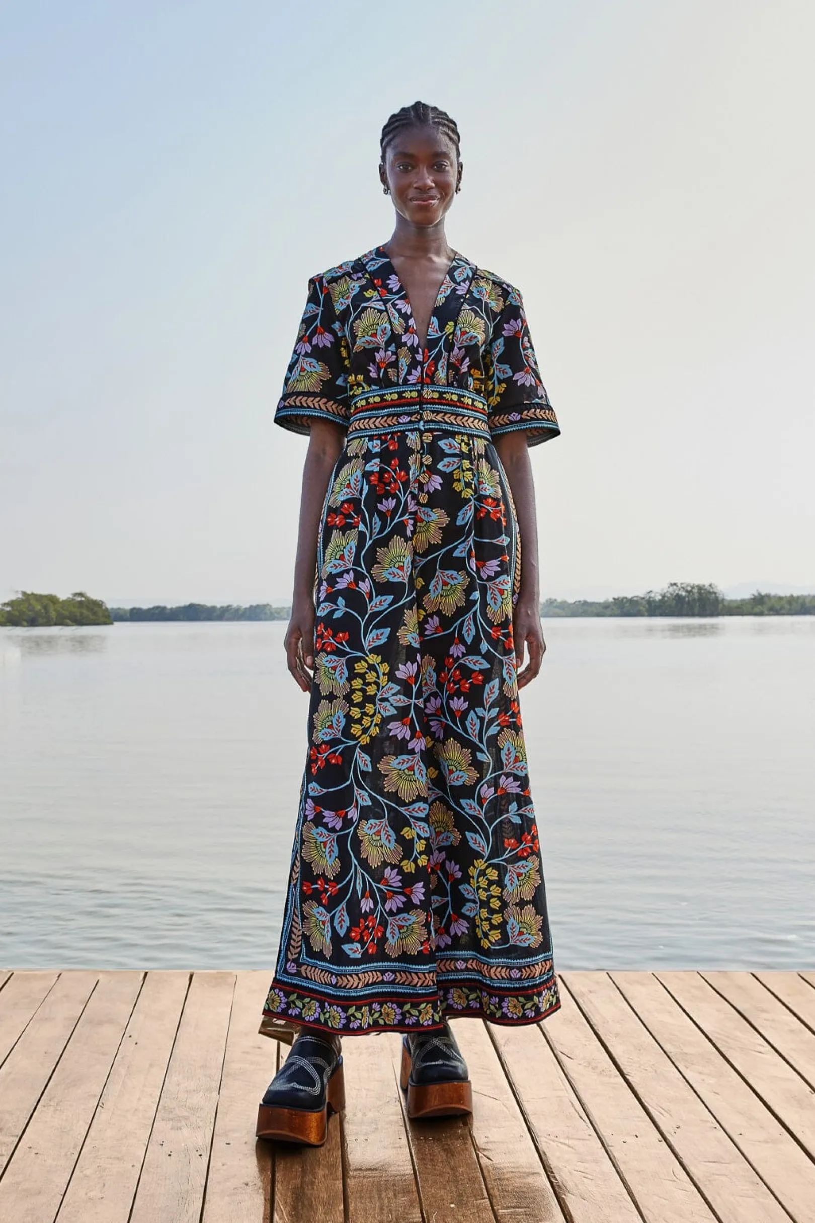 FARM Rio FLOWERY BLACK JUMPSUIT Best Sale