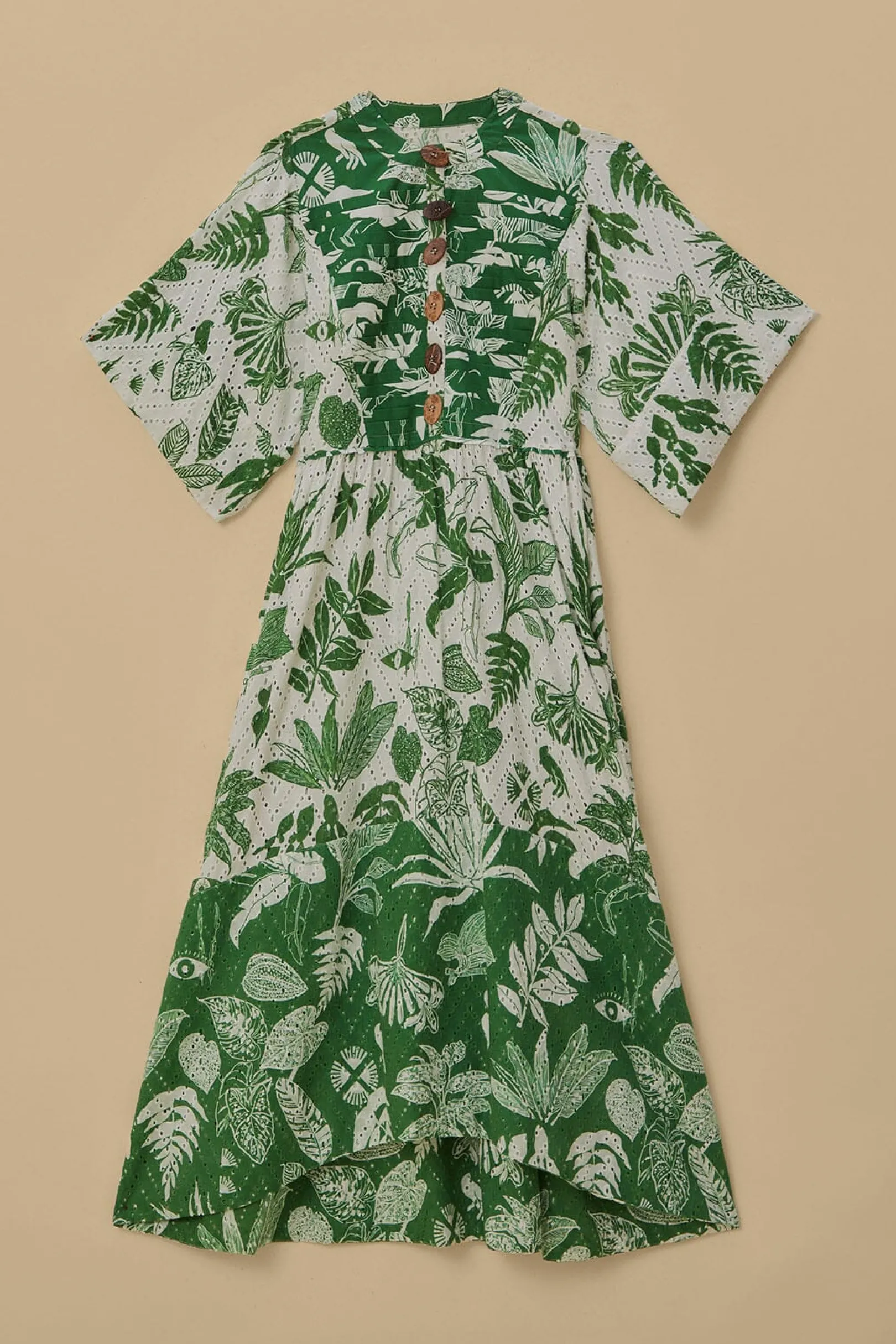 FARM Rio FOREST SOUL SHORT SLEEVE MIDI DRESS New
