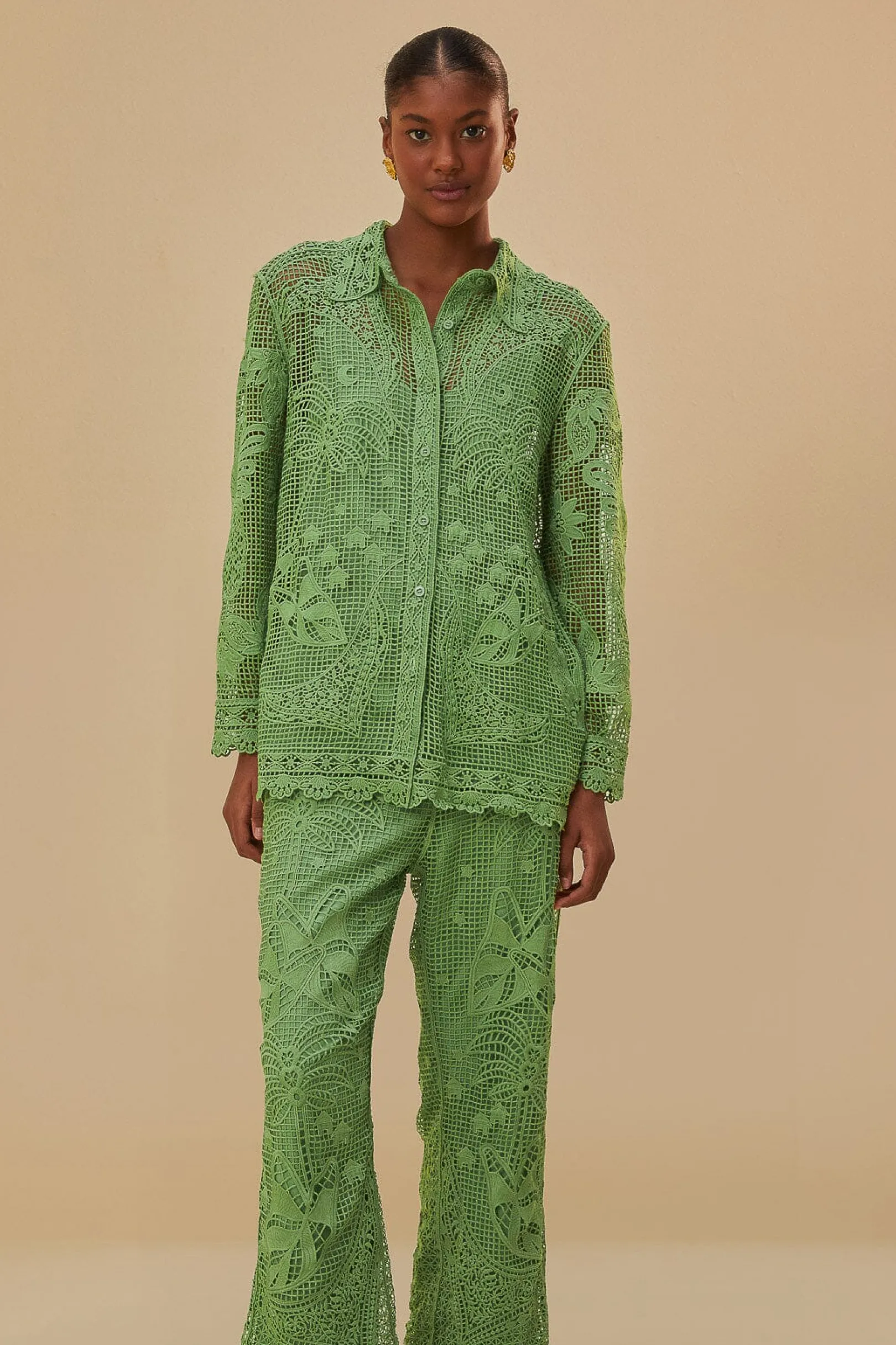 FARM Rio GREEN GUIPIRE PANTS New