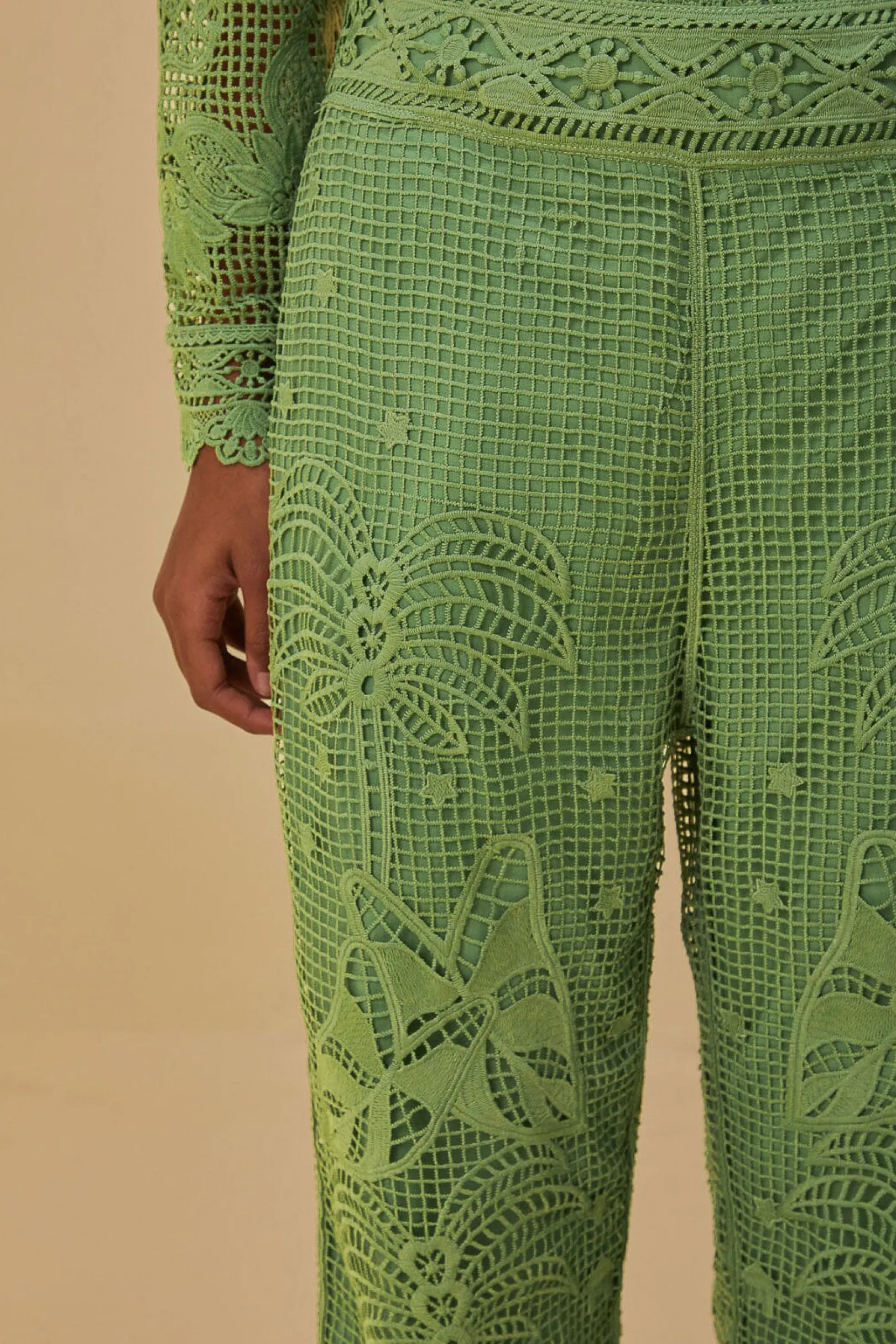 FARM Rio GREEN GUIPIRE PANTS New