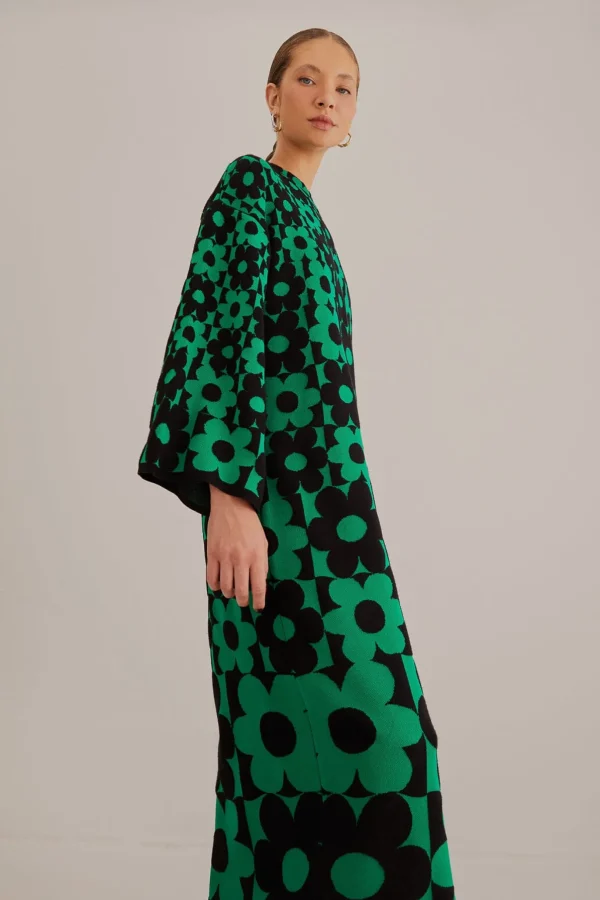 FARM Rio GREEN LOVEDAISY KNIT DRESS Cheap