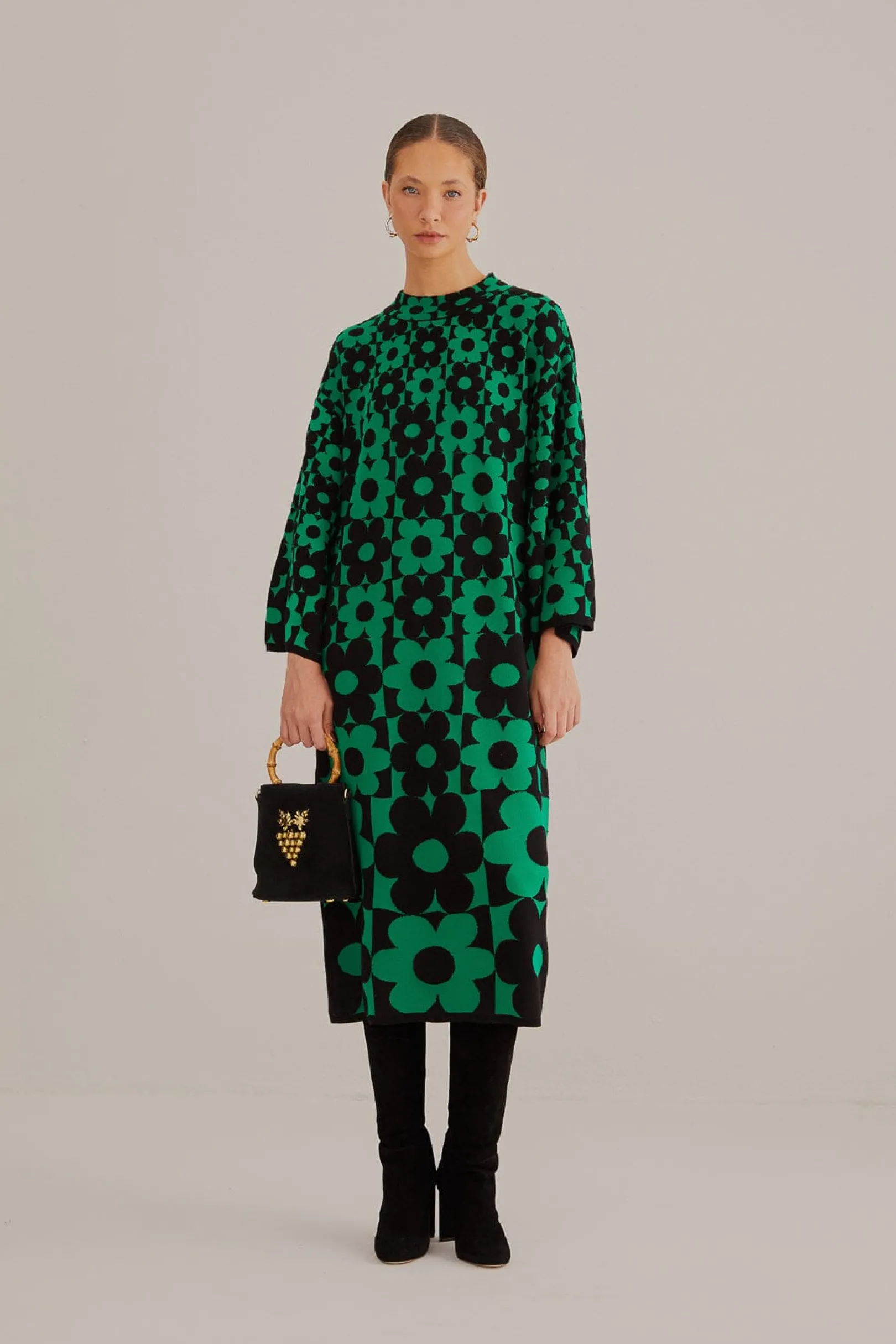 FARM Rio GREEN LOVEDAISY KNIT DRESS Cheap
