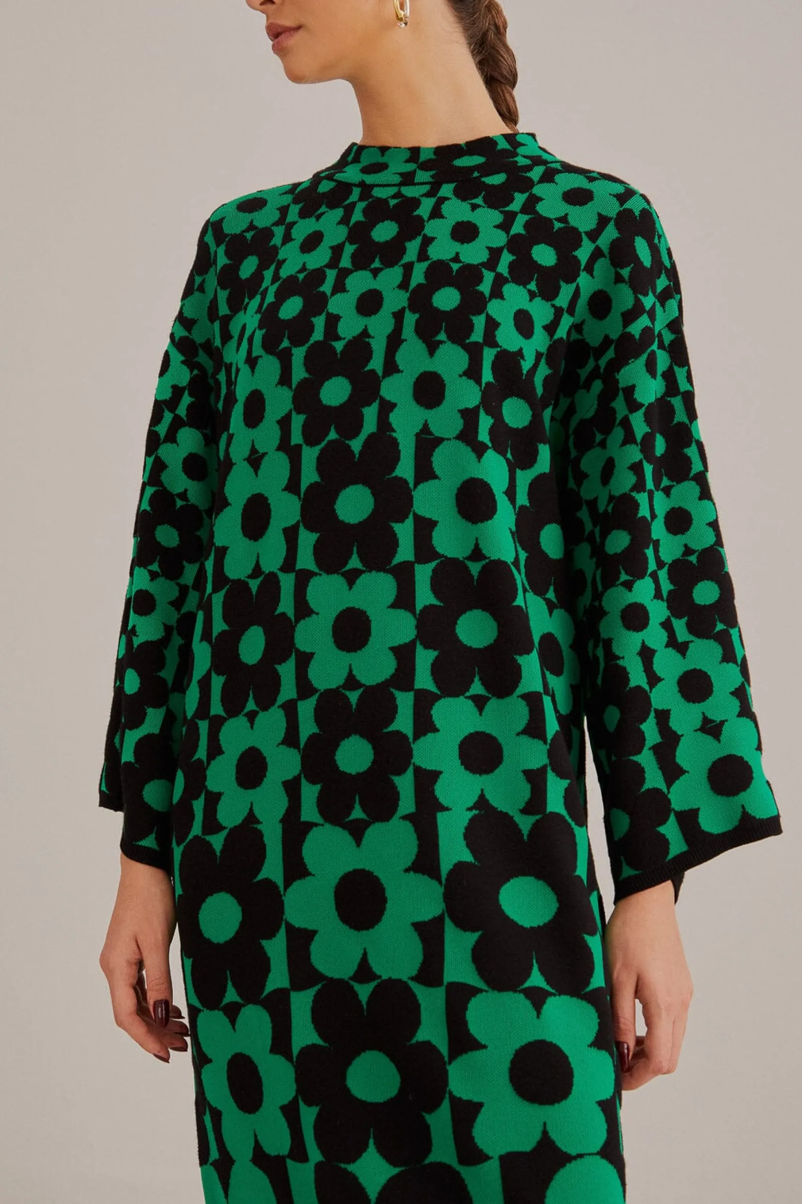 FARM Rio GREEN LOVEDAISY KNIT DRESS Cheap