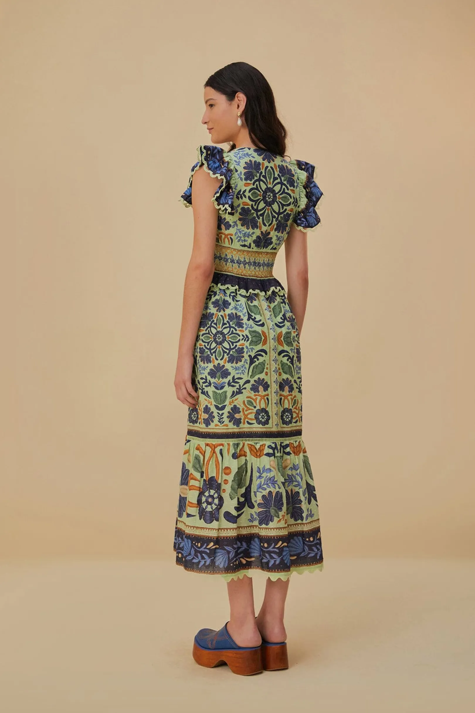 FARM Rio GREEN OCEAN TAPESTRY MAXI DRESS Store
