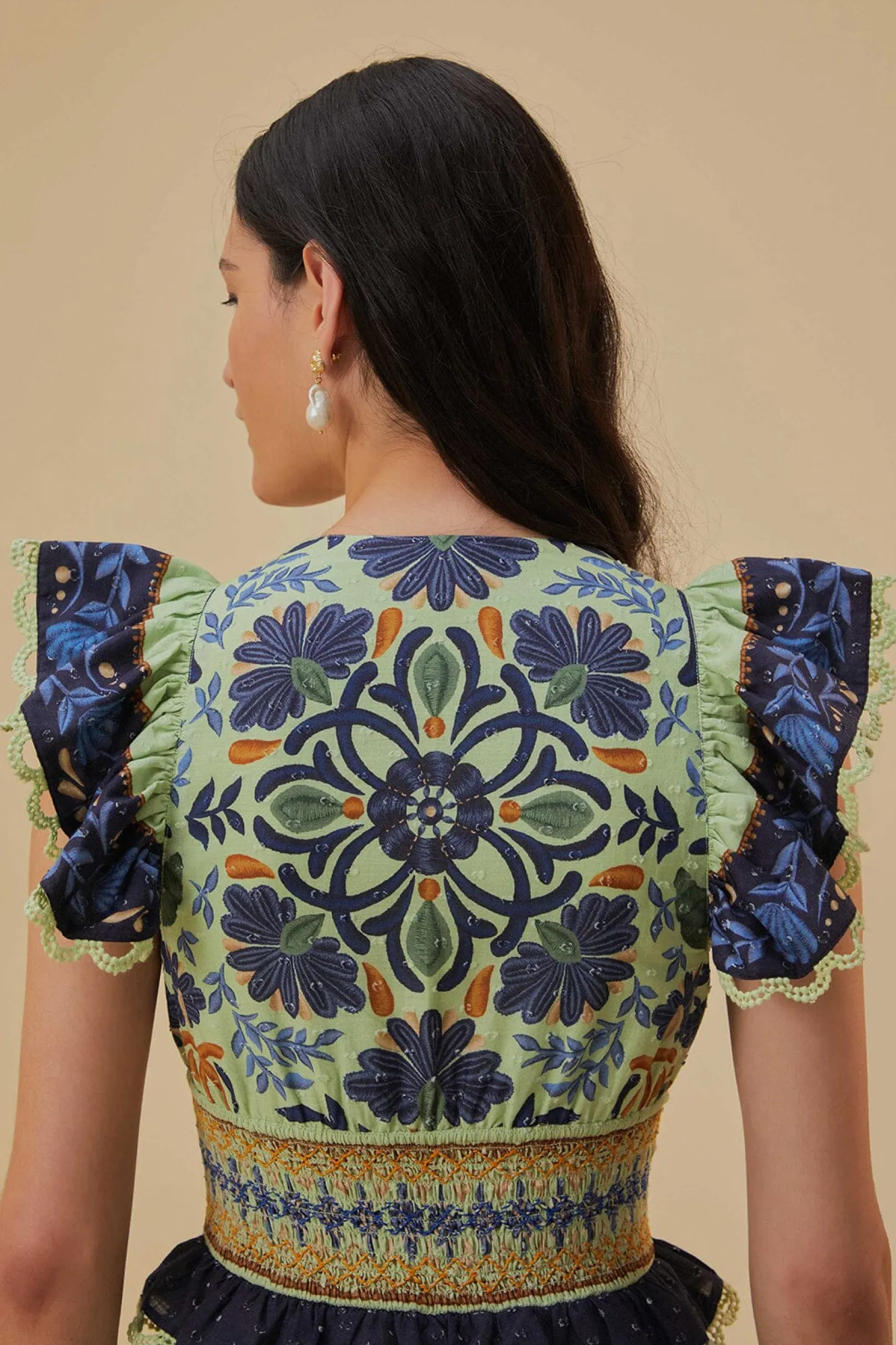 FARM Rio GREEN OCEAN TAPESTRY MAXI DRESS Store