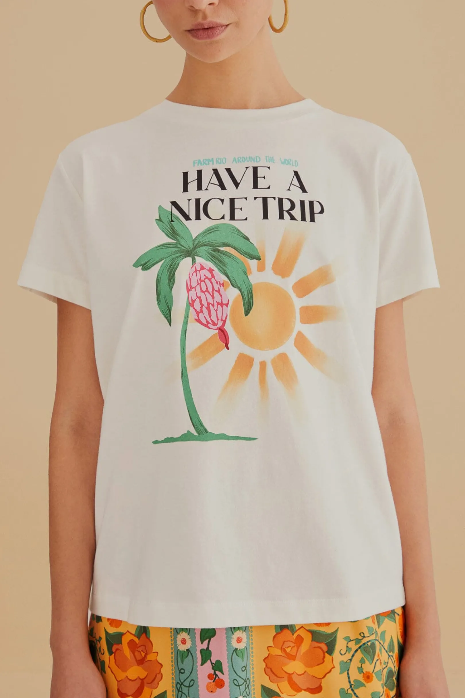 FARM Rio HAVE A NICE TRIP ORGANIC COTTON FIT T-SHIRT Cheap