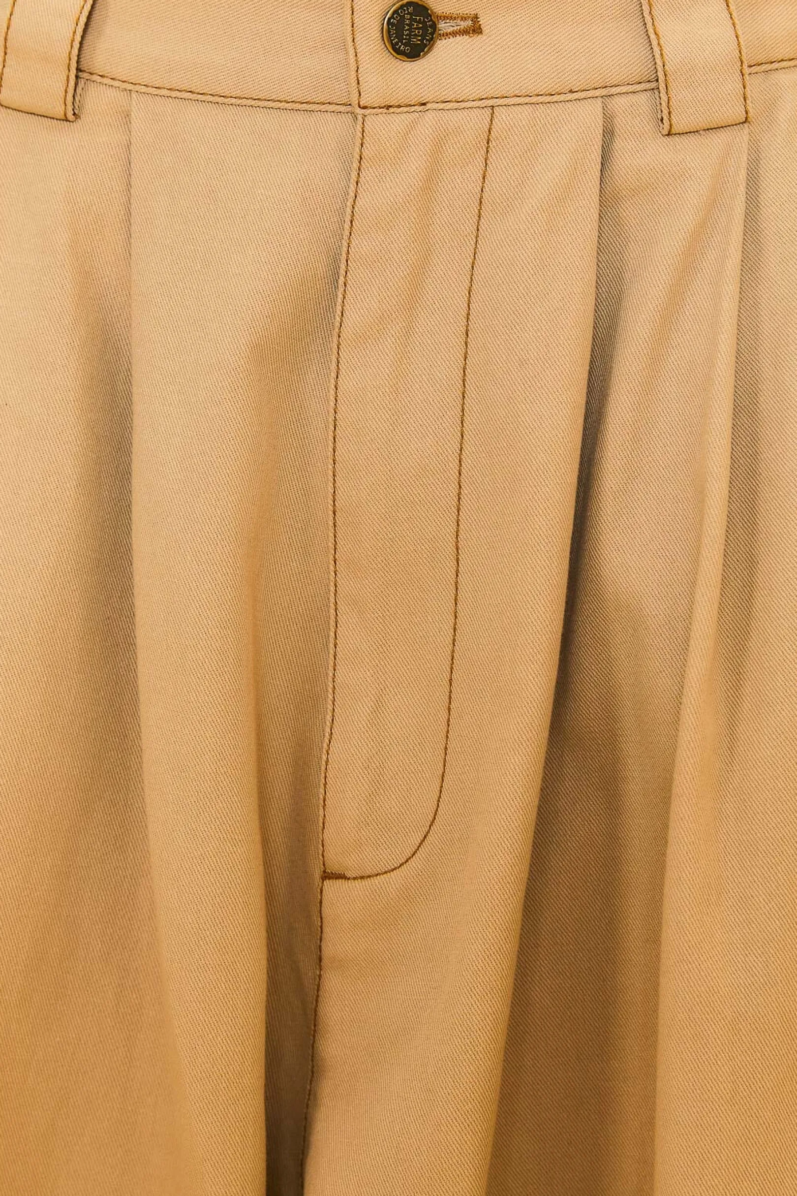FARM Rio KHAKI LOW WAISTED PLEATED PANTS Hot