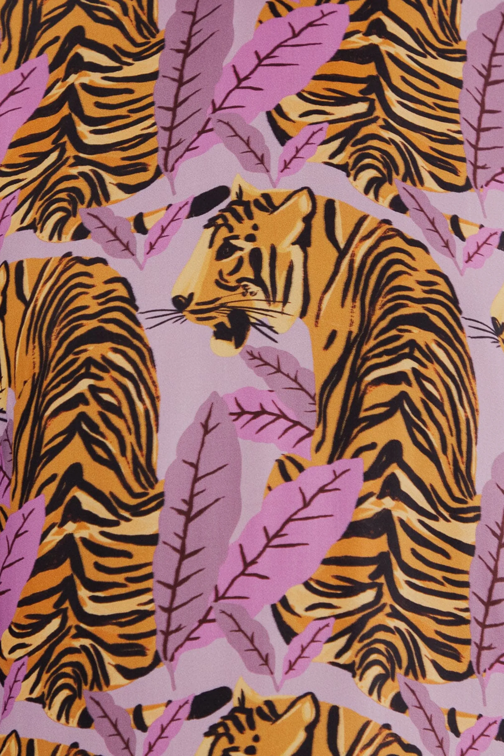 FARM Rio LAVENDER TIGER LEAVES MIDI DRESS Best