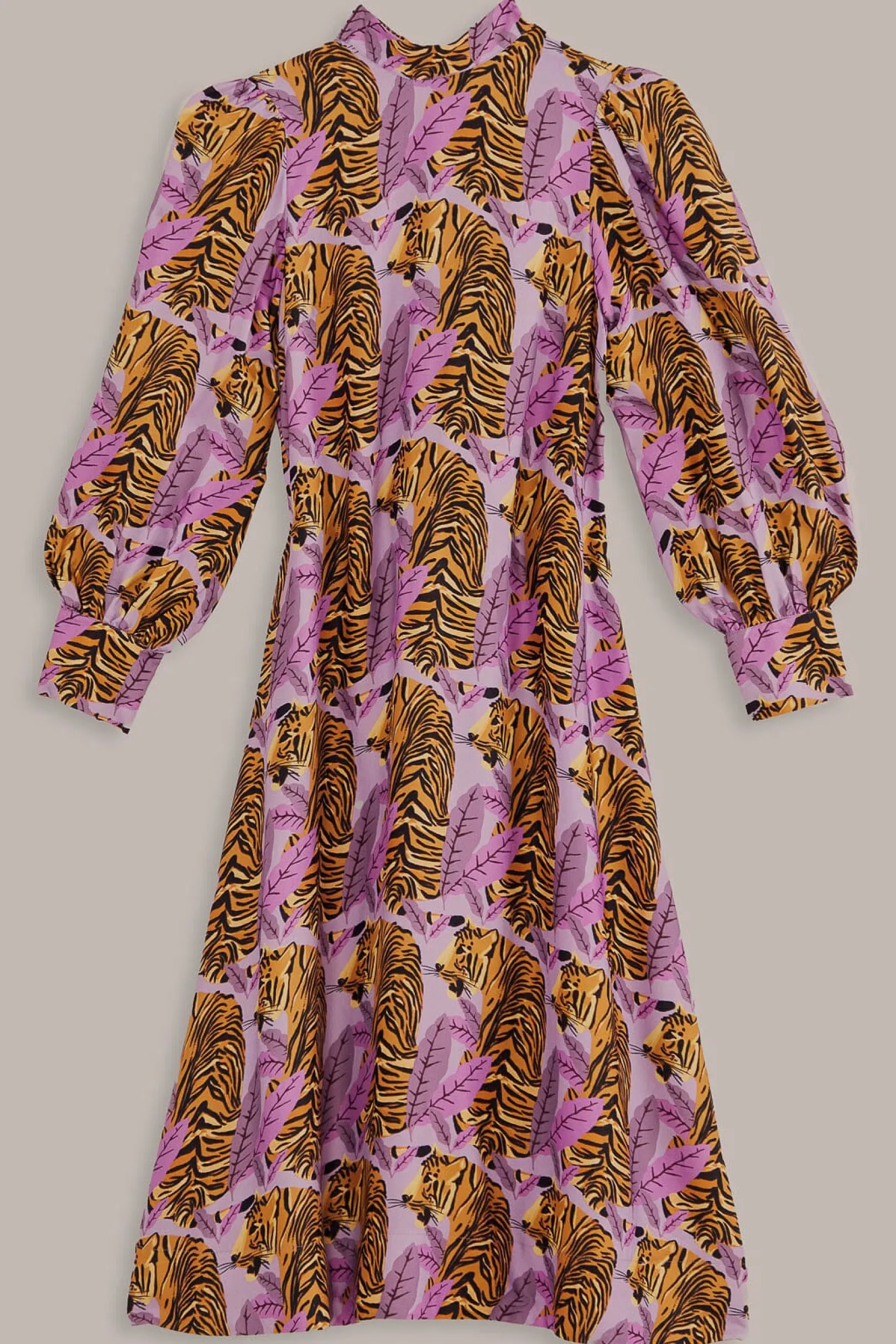 FARM Rio LAVENDER TIGER LEAVES MIDI DRESS Best