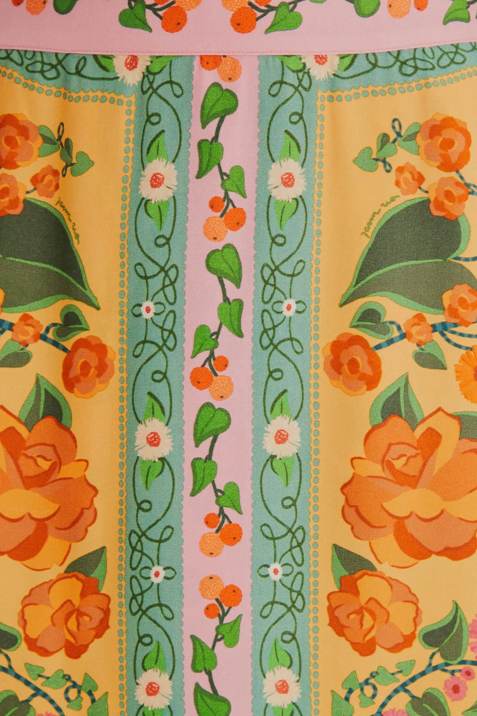FARM Rio LIGHT YELLOW HEART IVY MIDI SKIRT Shop