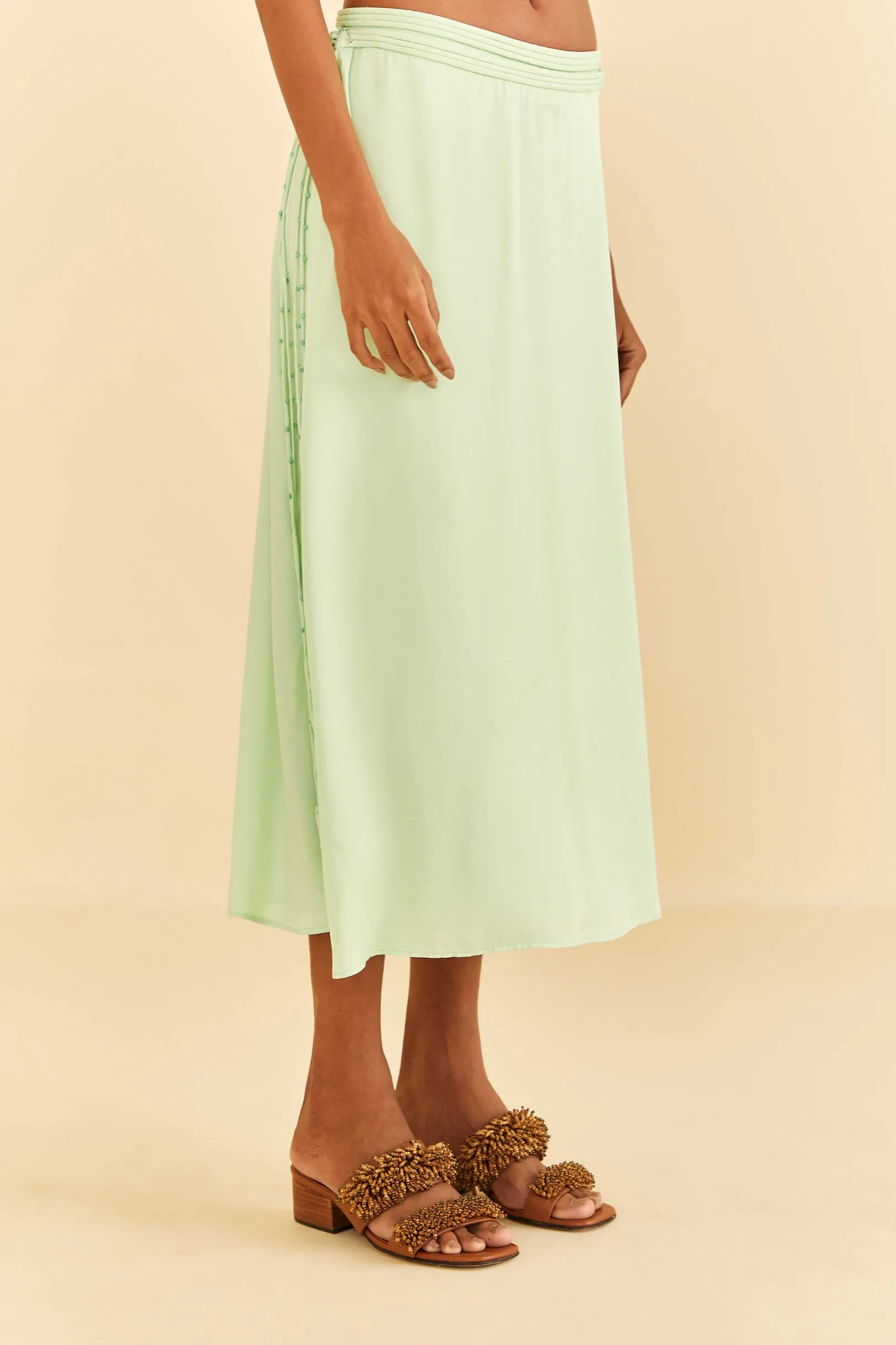 FARM Rio MINT MIDI SKIRT Cheap