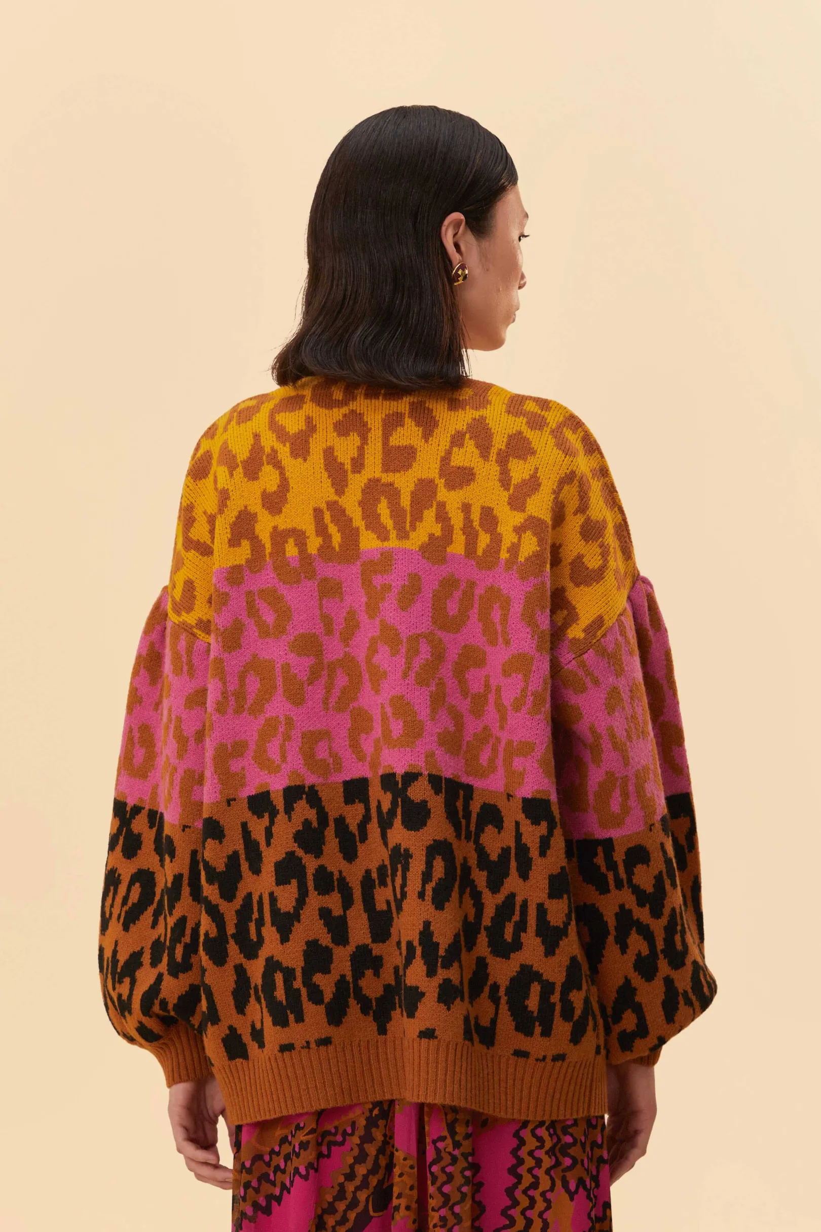 FARM Rio MIXED LEOPARDS KNIT CARDIGAN Best