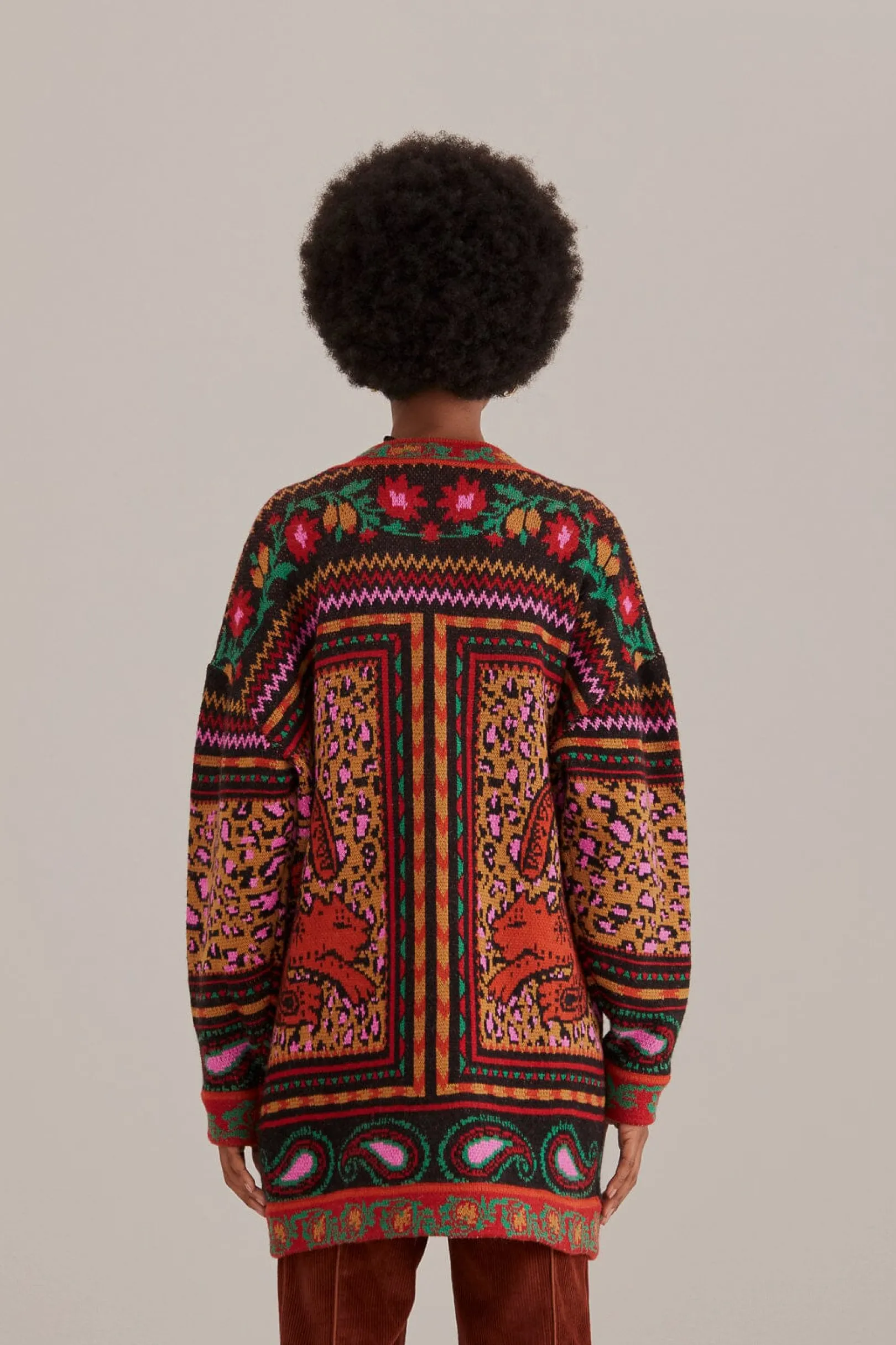 FARM Rio MIXED TAPESTRY PRINTS KNIT CARDIGAN Outlet