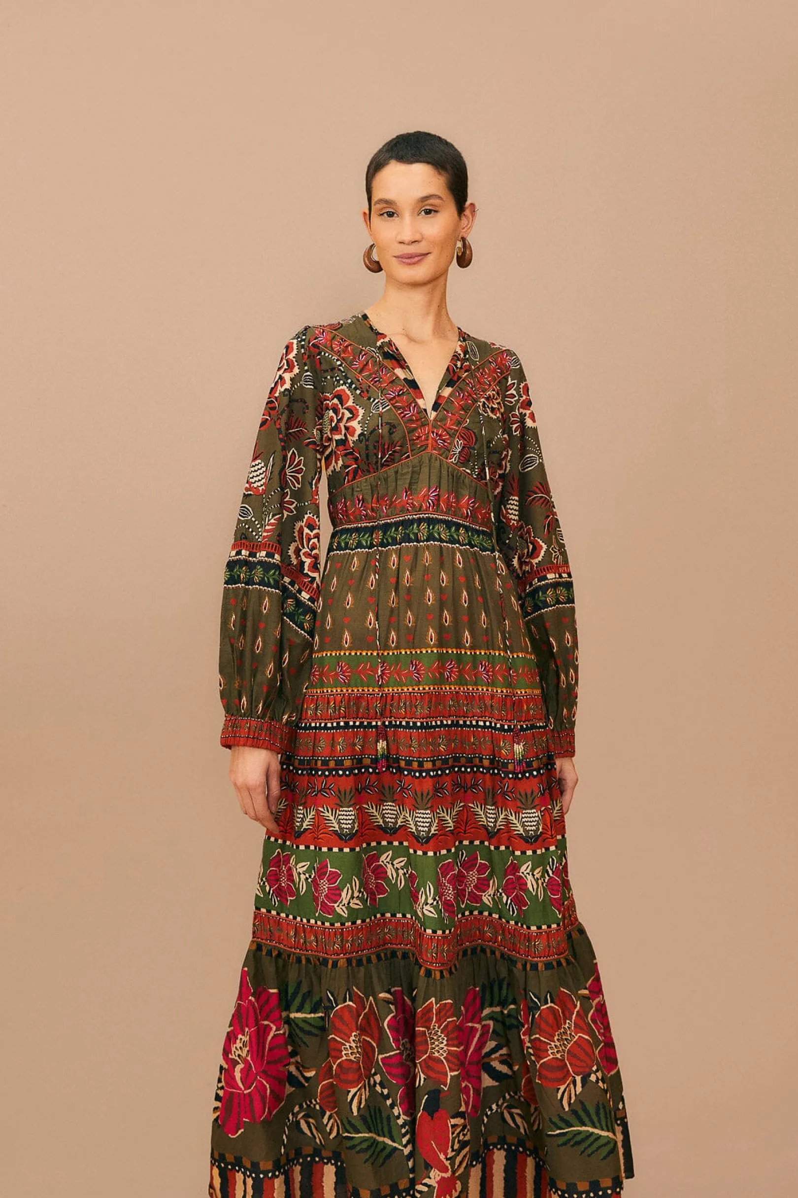 FARM Rio MULTICOLOR AINIKA FLORAL GARDEN MAXI DRESS Sale