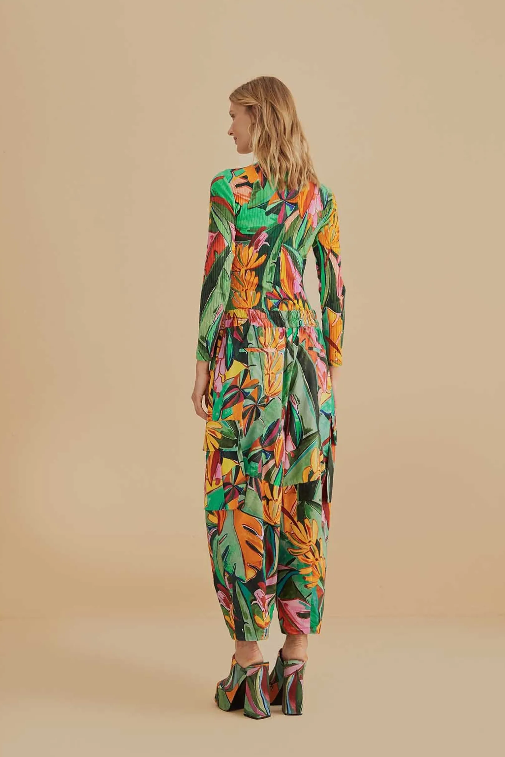 FARM Rio MULTICOLOR BANANA FOLIAGE PANTS Cheap